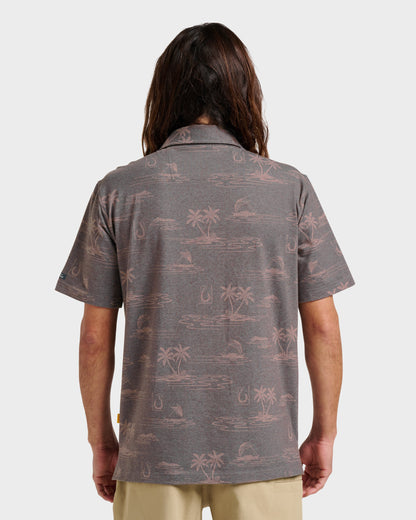 Waterman Island Daze Polo T-Shirt - Phantom Heather
