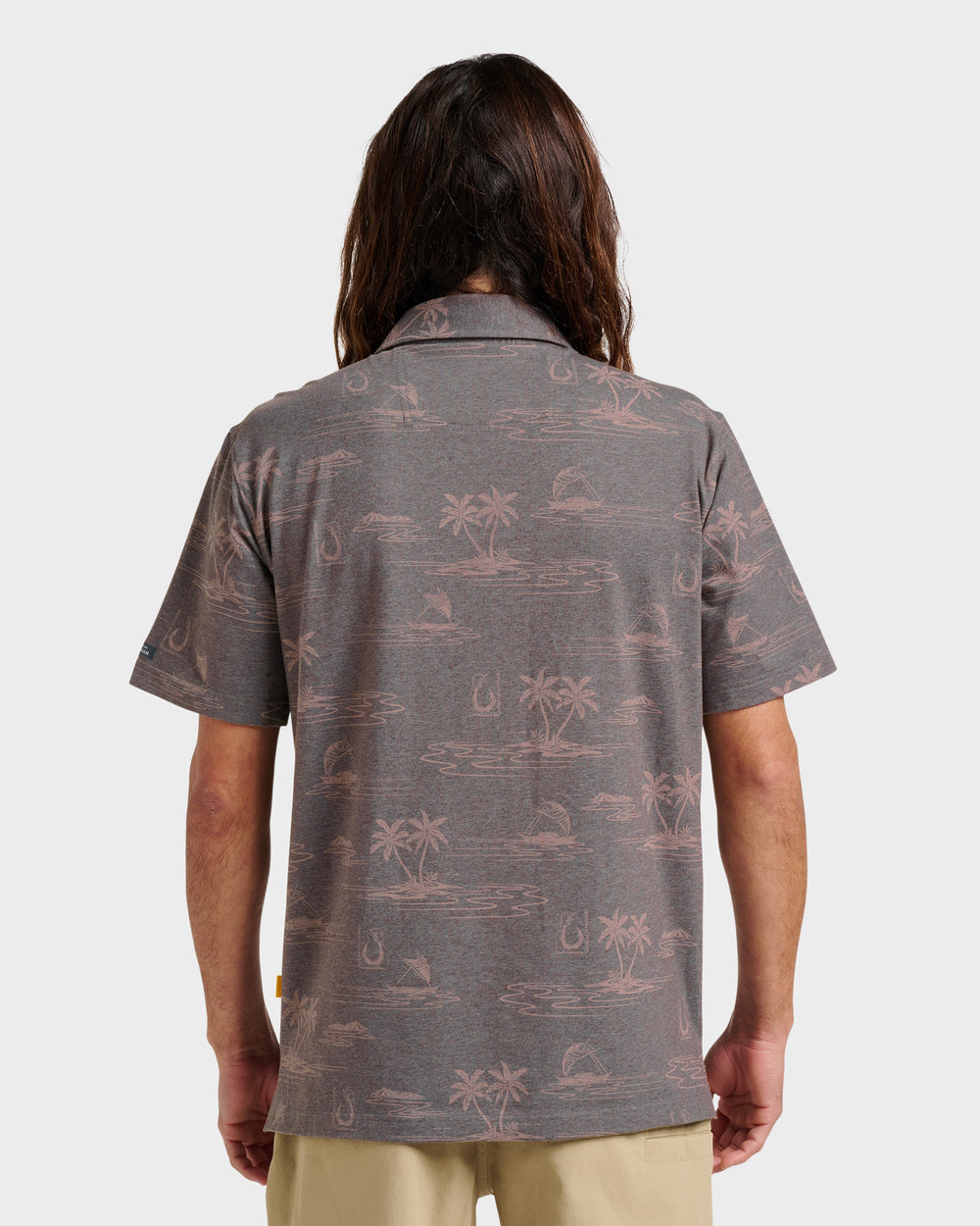 Waterman Island Daze Polo T-Shirt - Phantom Heather