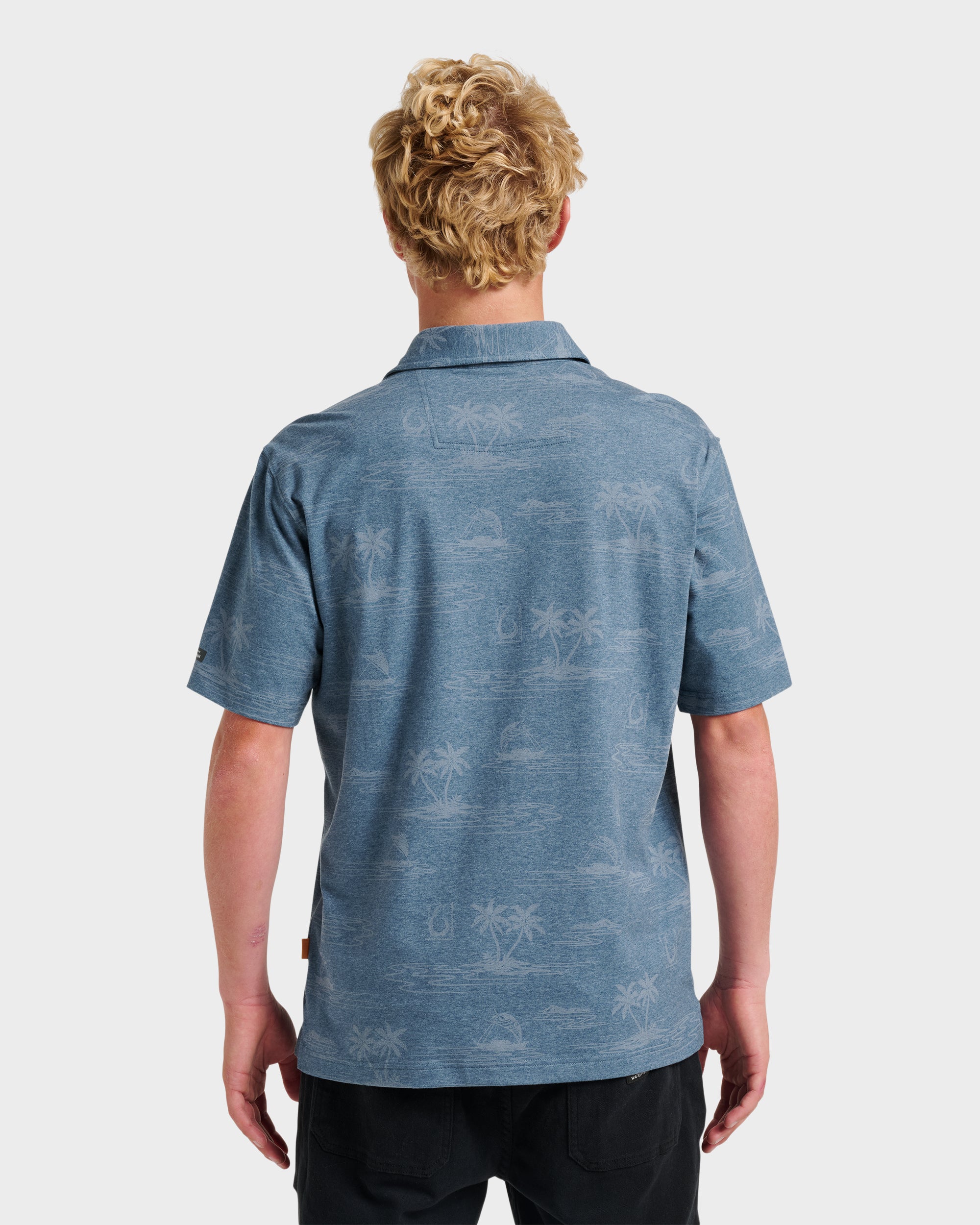 Waterman Island Daze Polo T-Shirt - Real Teal Heather