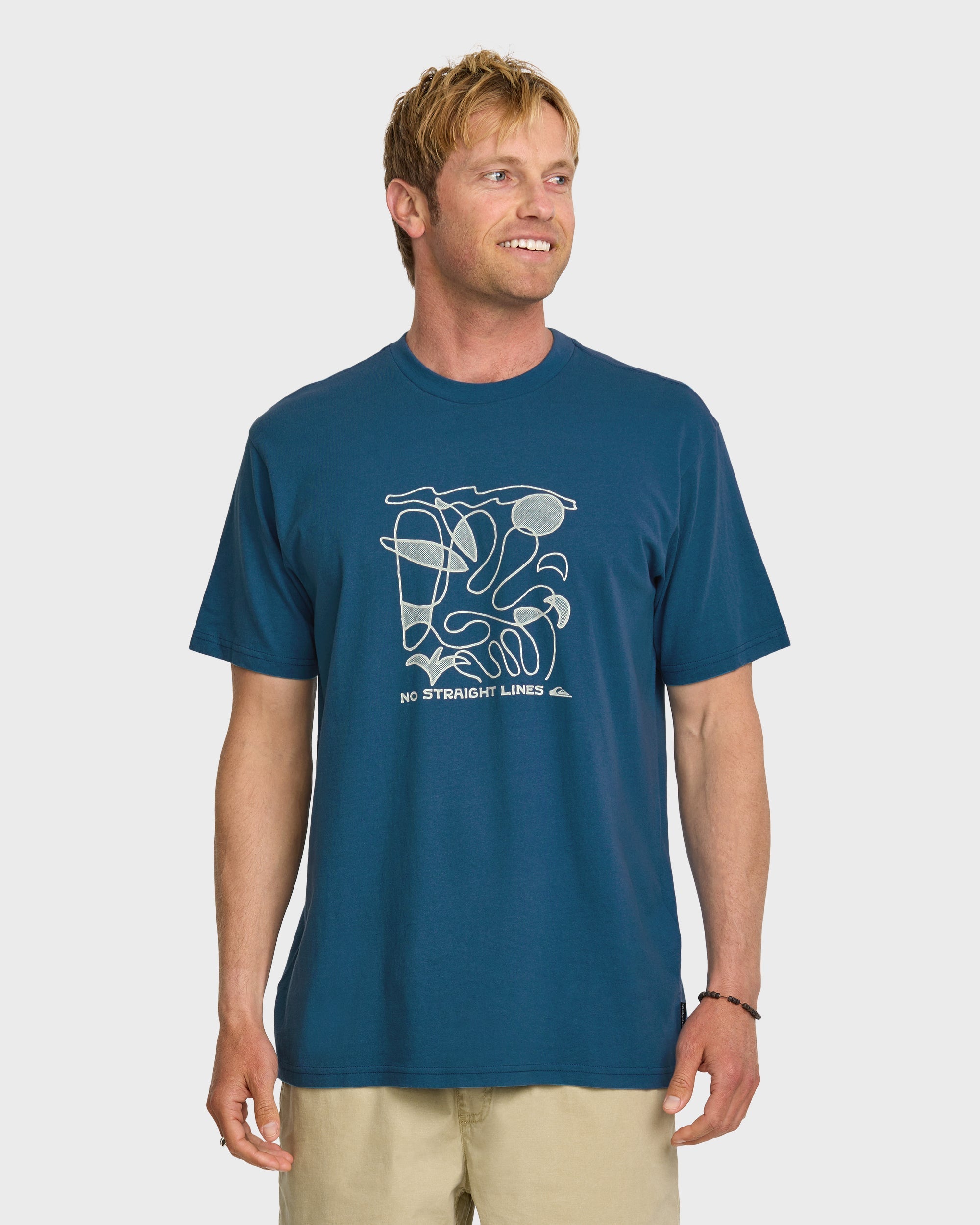 No Straight Lines Stw T-Shirt - Blue Steel