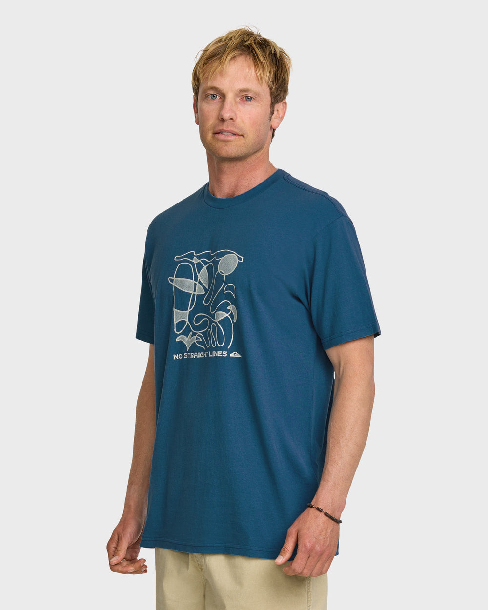 No Straight Lines Stw T-Shirt - Blue Steel
