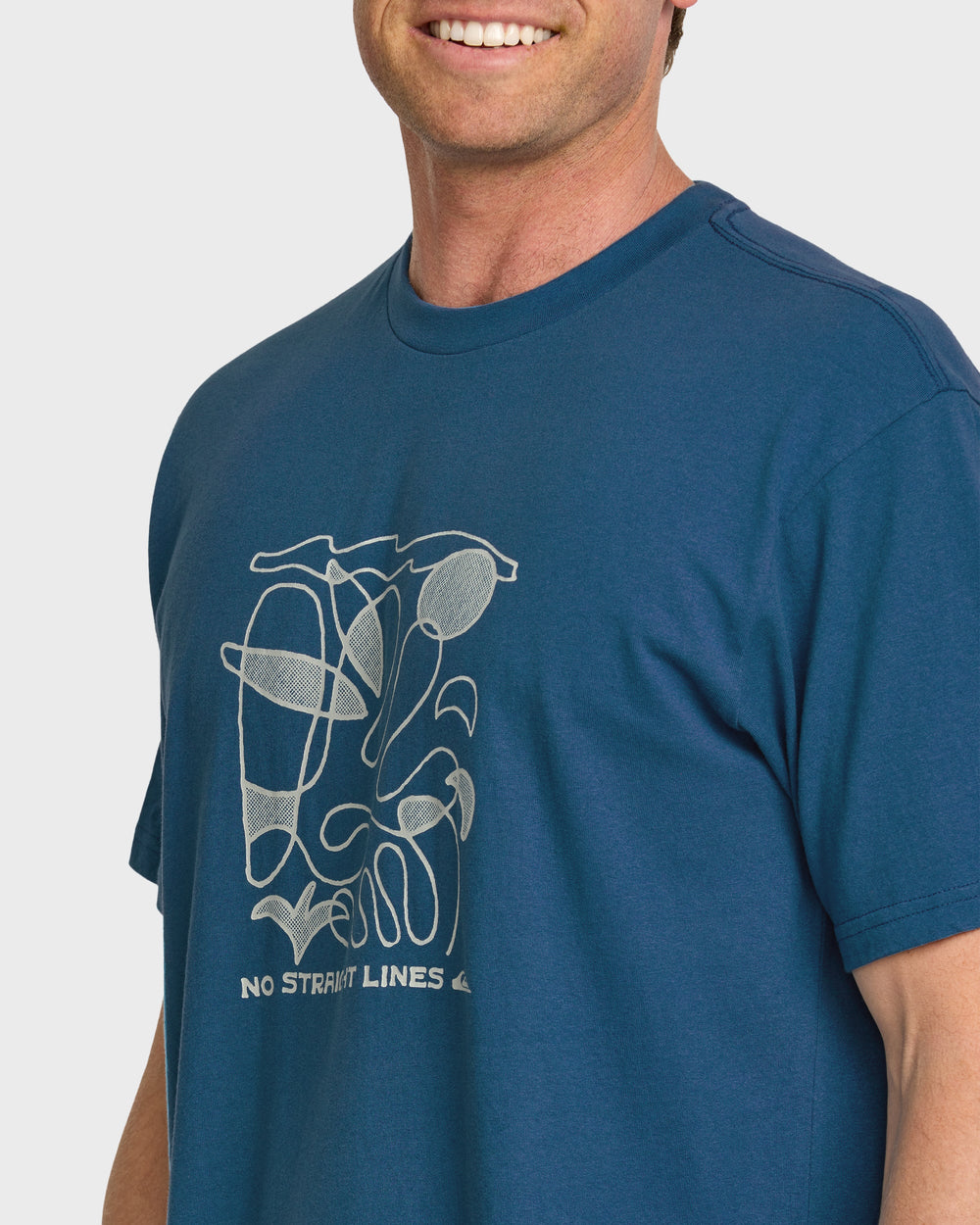 No Straight Lines Stw T-Shirt - Blue Steel