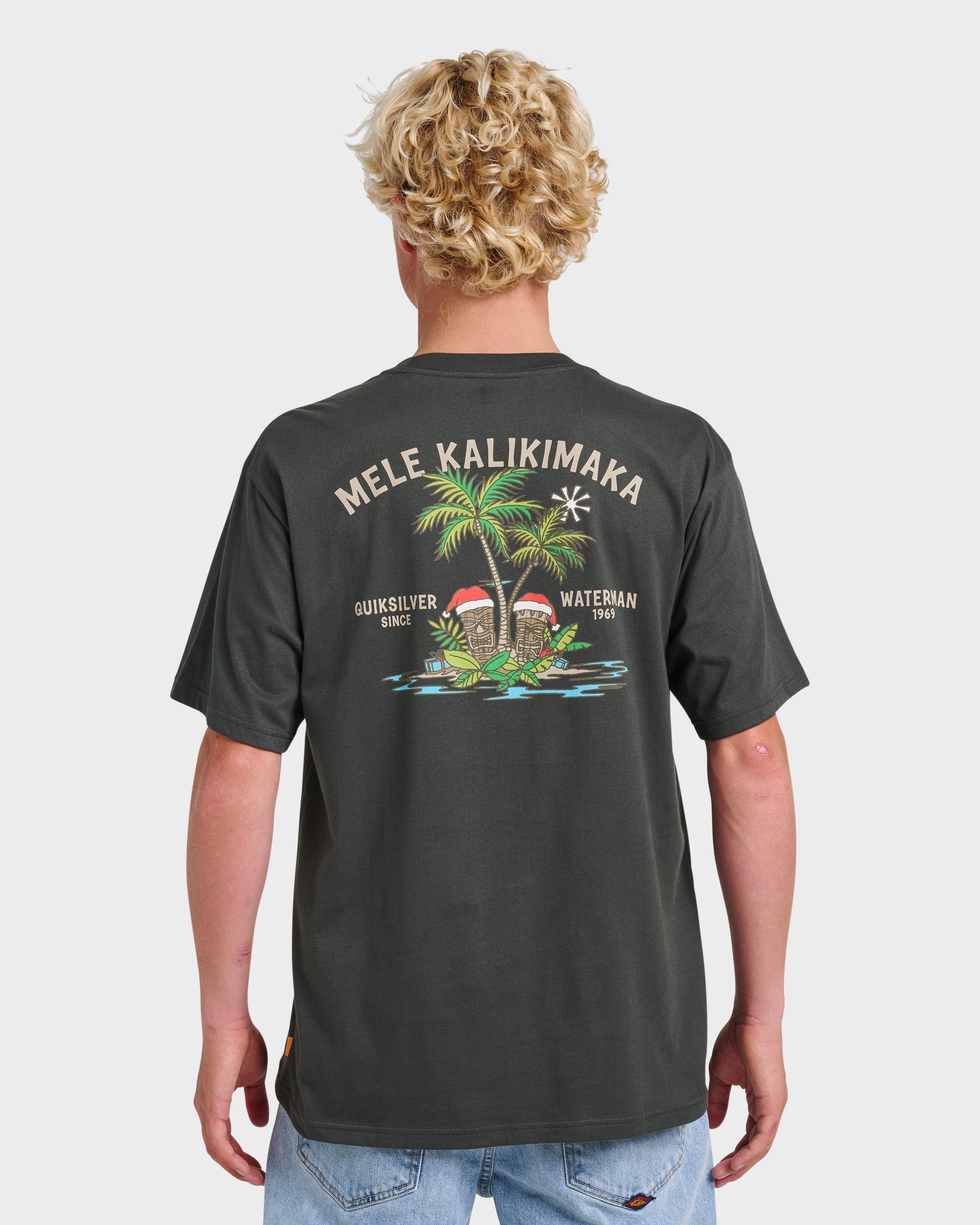 Waterman Tiki Holiday Classic T-shirt - Phantom