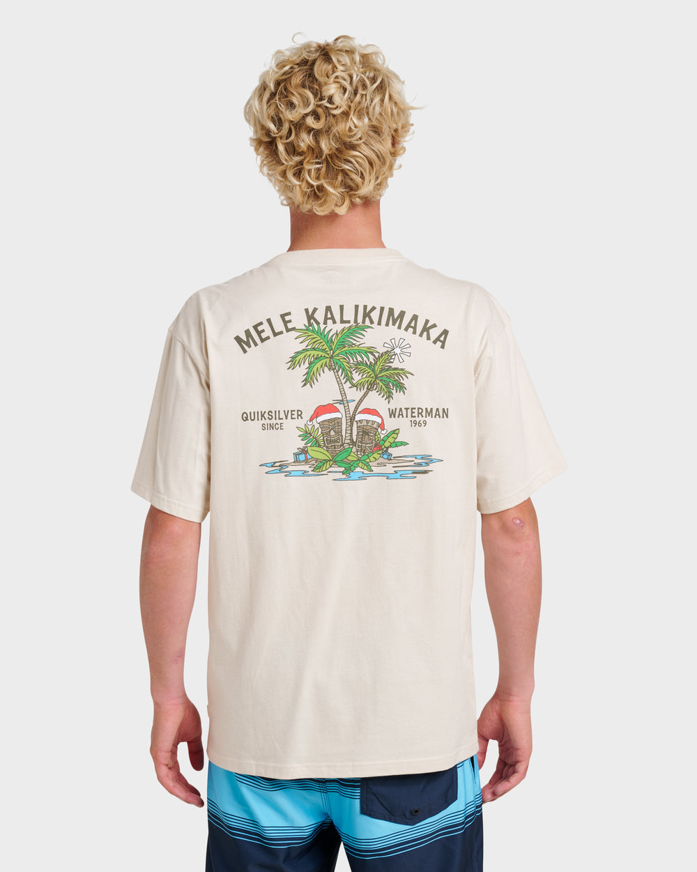 Waterman Tiki Holiday Classic T-shirt - Moonbeam