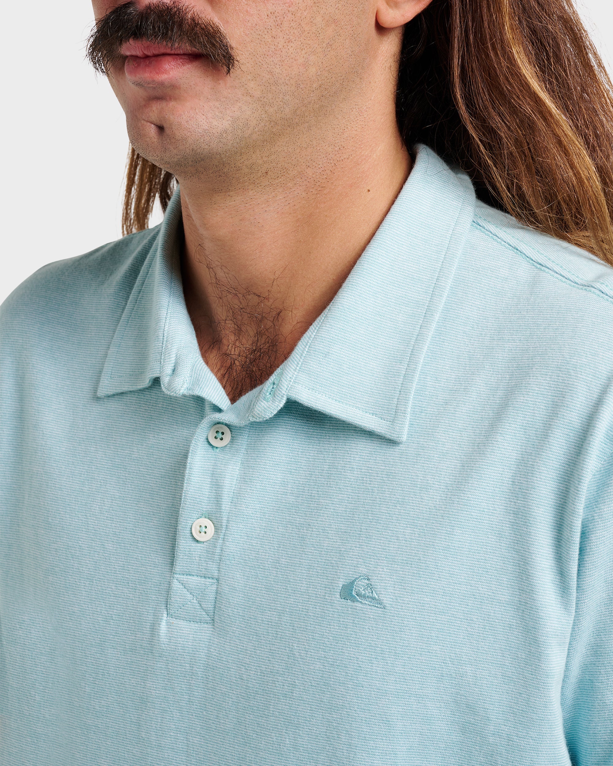 Sunset Cruise Polo Shirt - Dusty Turquoise