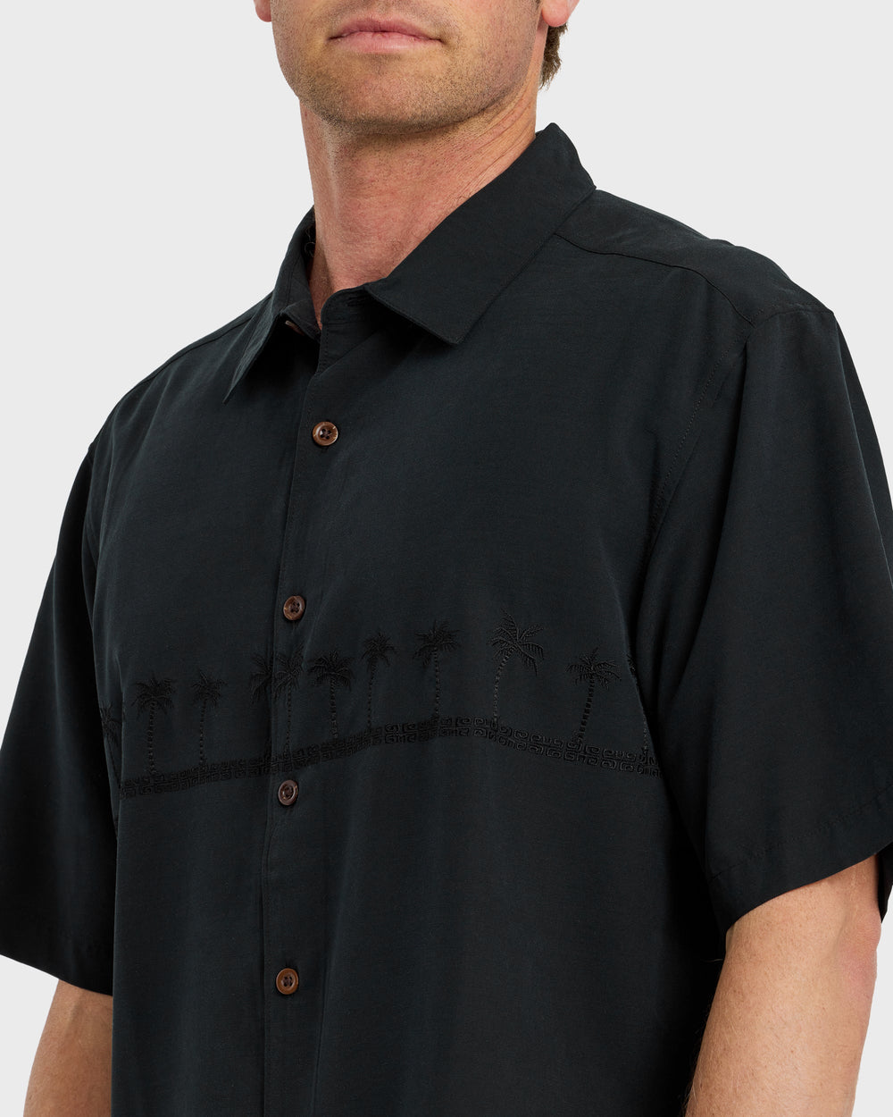 Waterman Tahiti Palms Premium Anti-Wrinkle Shirt - Black
