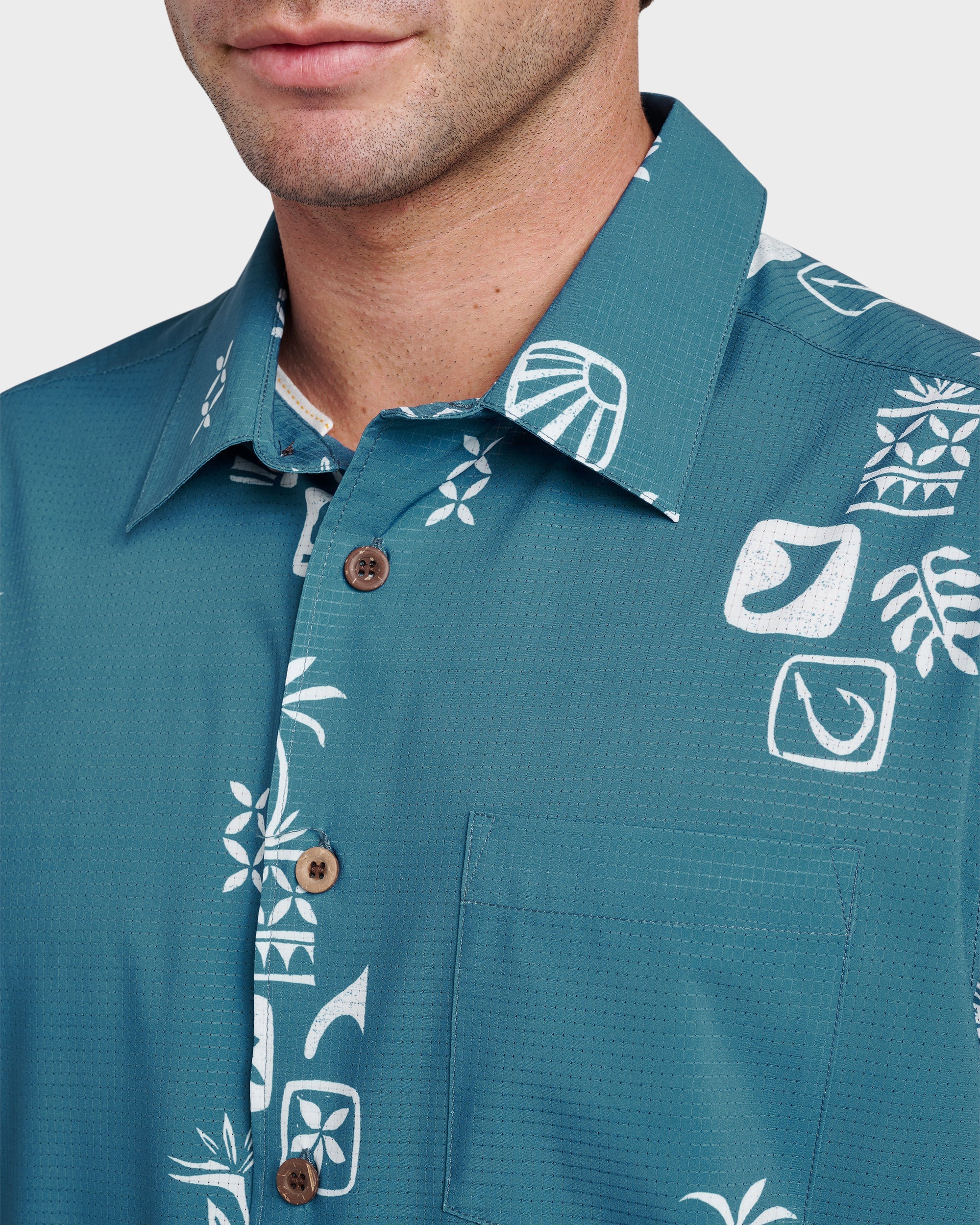 Waterman Mystic Fin Shirt - Real Teal