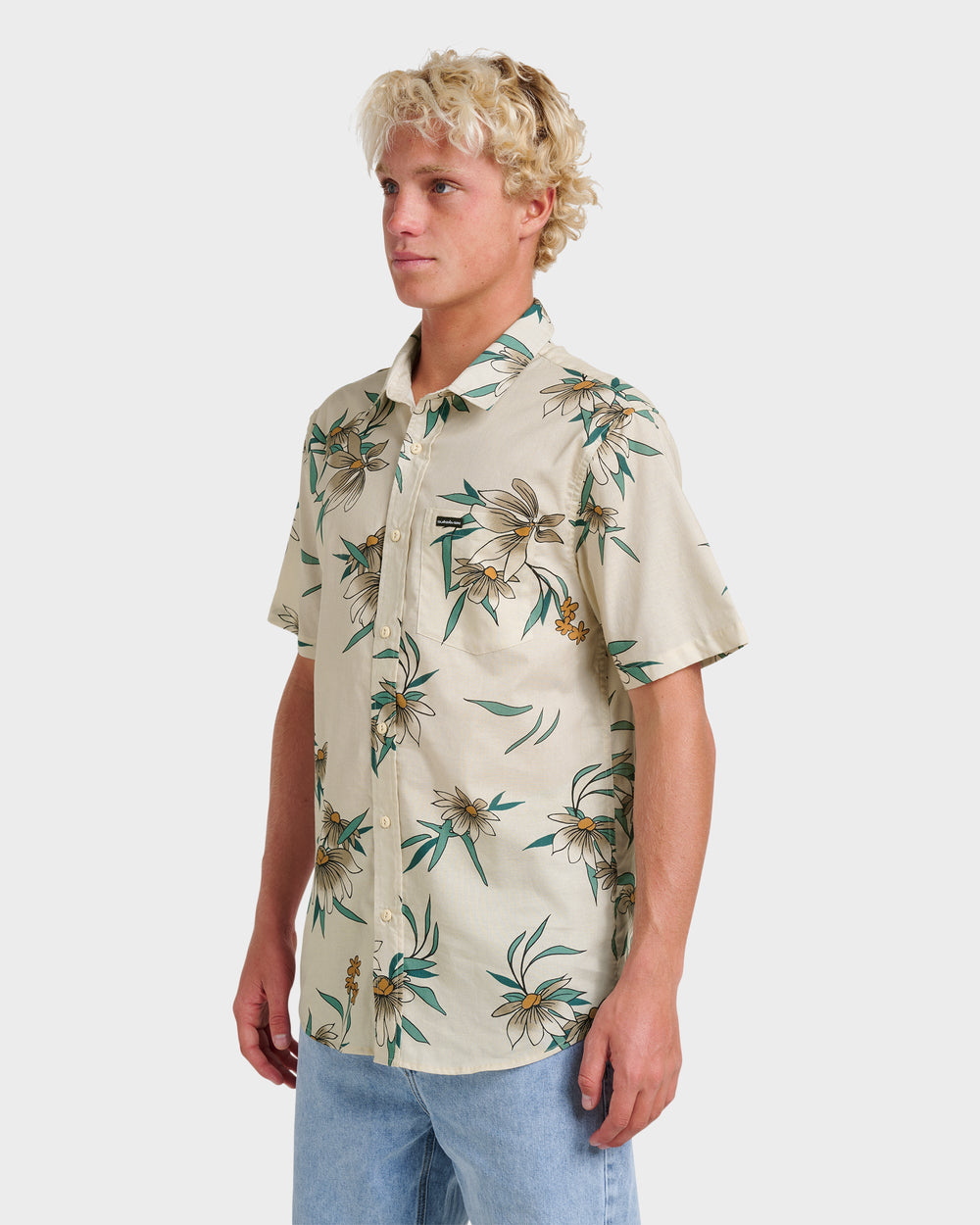 Costal Flora Classic Short Sleeve Shirt - Moonstruck
