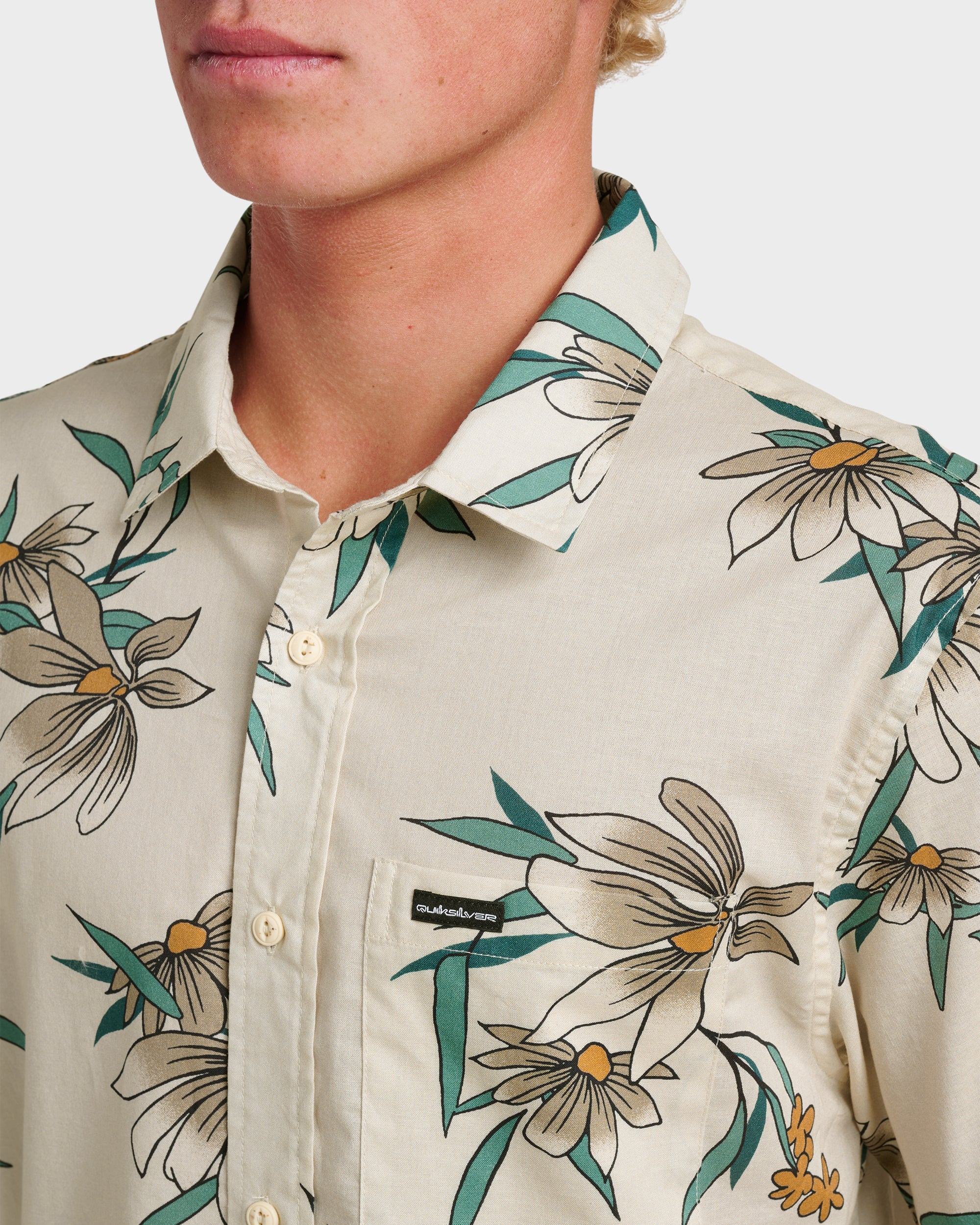Costal Flora Classic Short Sleeve Shirt - Moonstruck