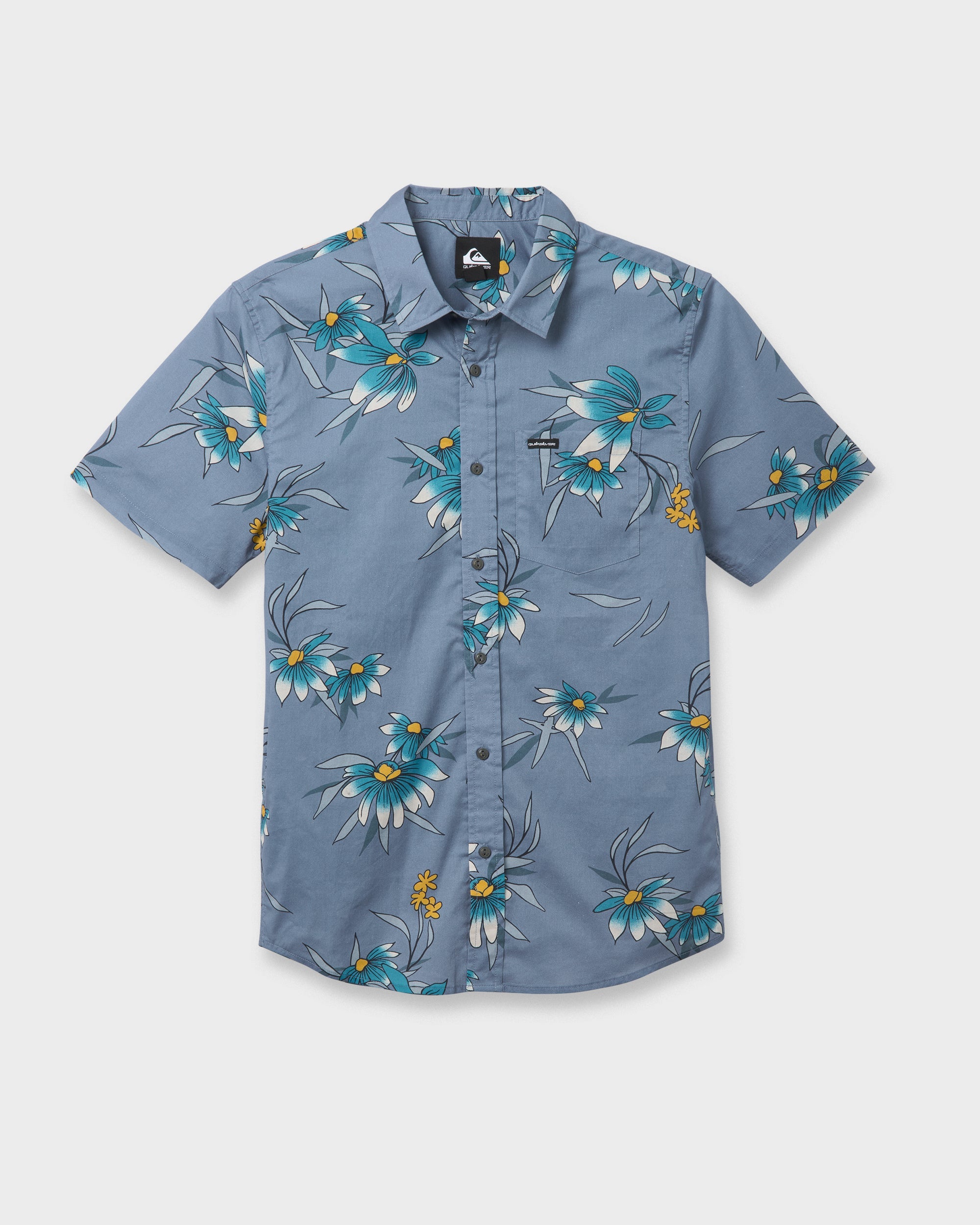 Costal Flora Classic Short Sleeve Shirt - Coronet Blue