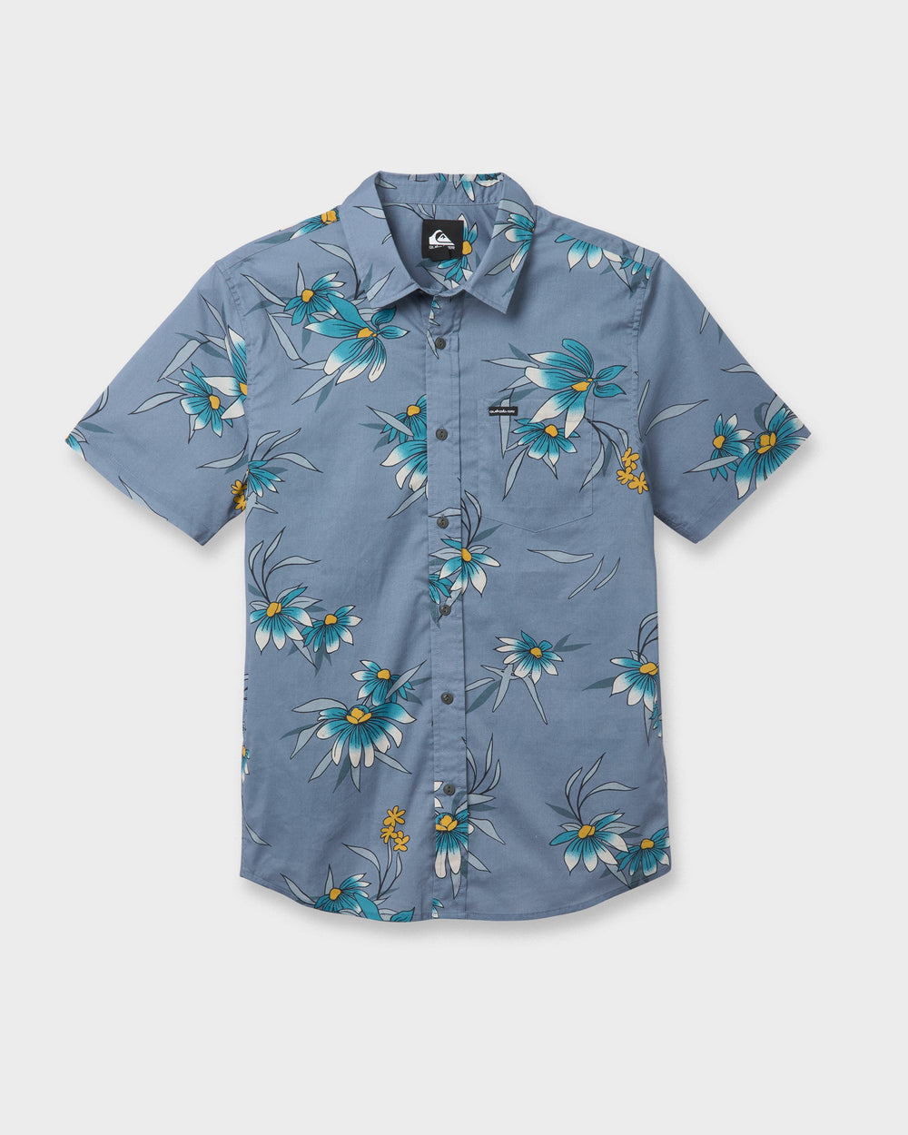 Costal Flora Classic Short Sleeve Shirt - Coronet Blue