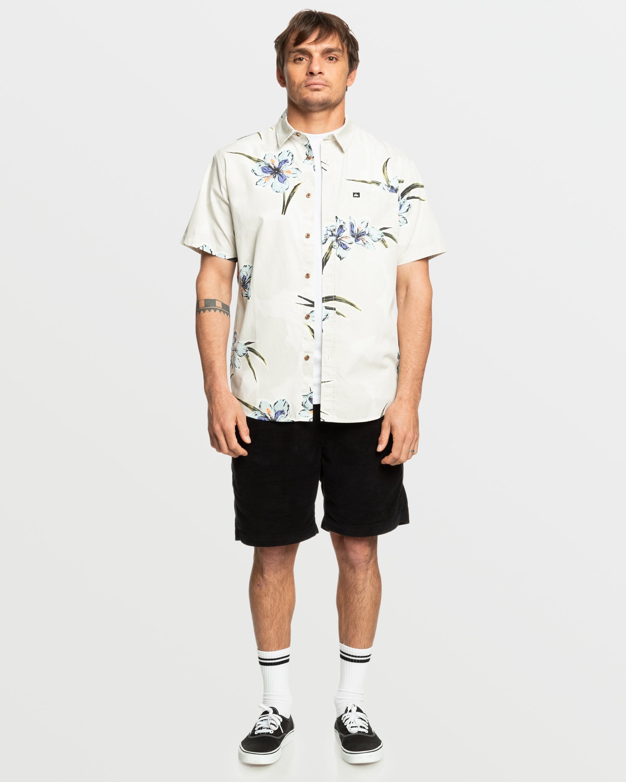 Apero Organic Classics Short Sleeve Shirt - Silver Birch Print
