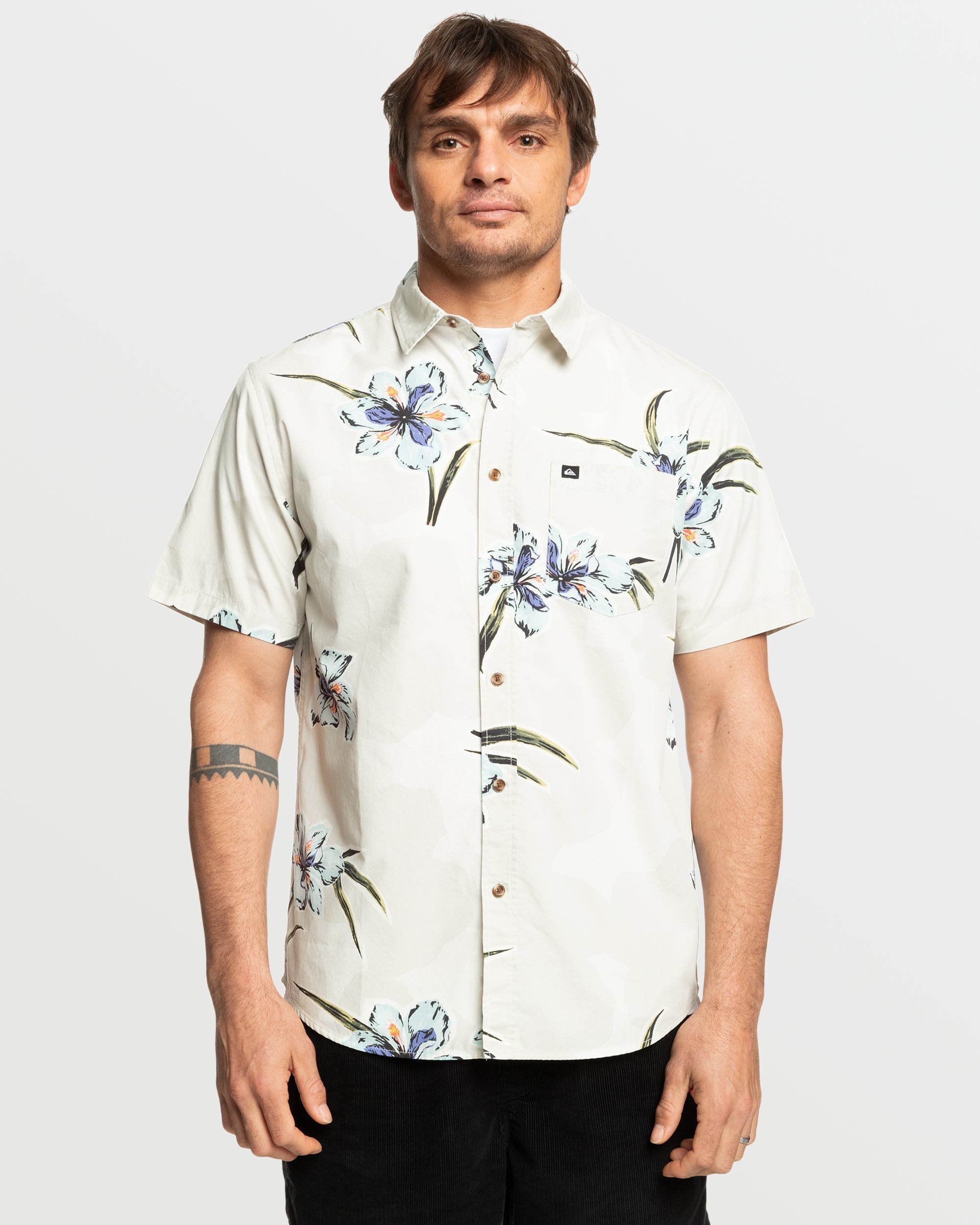 Apero Organic Classics Short Sleeve Shirt - Silver Birch Print