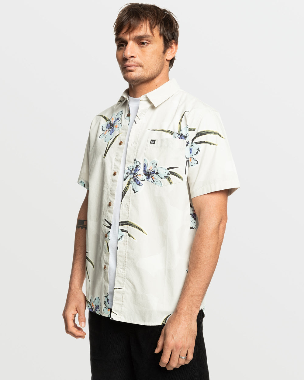 Apero Organic Classics Short Sleeve Shirt - Silver Birch Print
