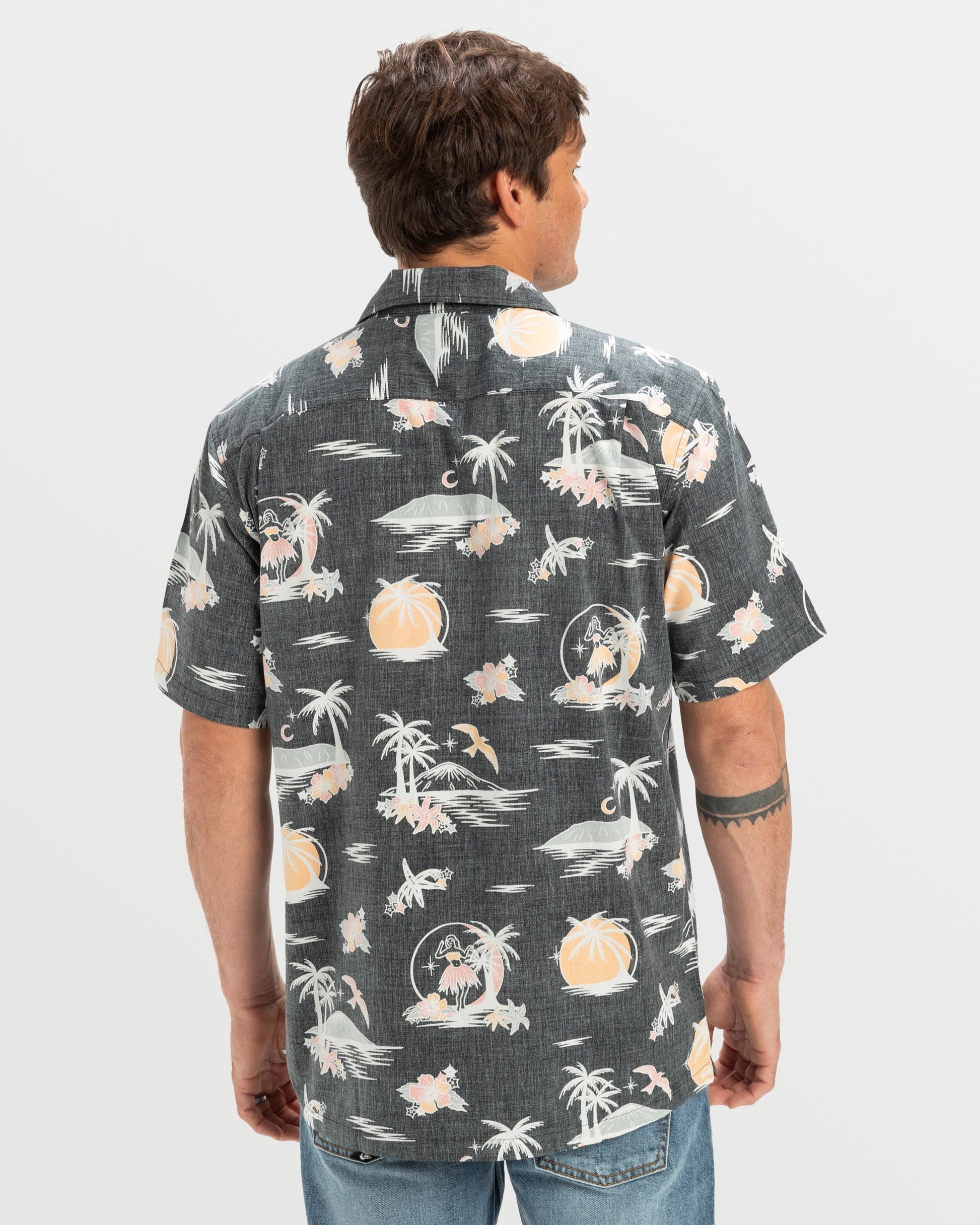 DNA Destination Island Short Sleeve Shirt - Black