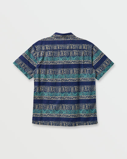 Global Heat Casual Short Sleeve Shirt - Turbo Blue