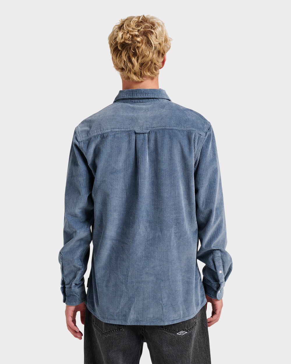 Cord Long Sleeve Shirt - China Blue