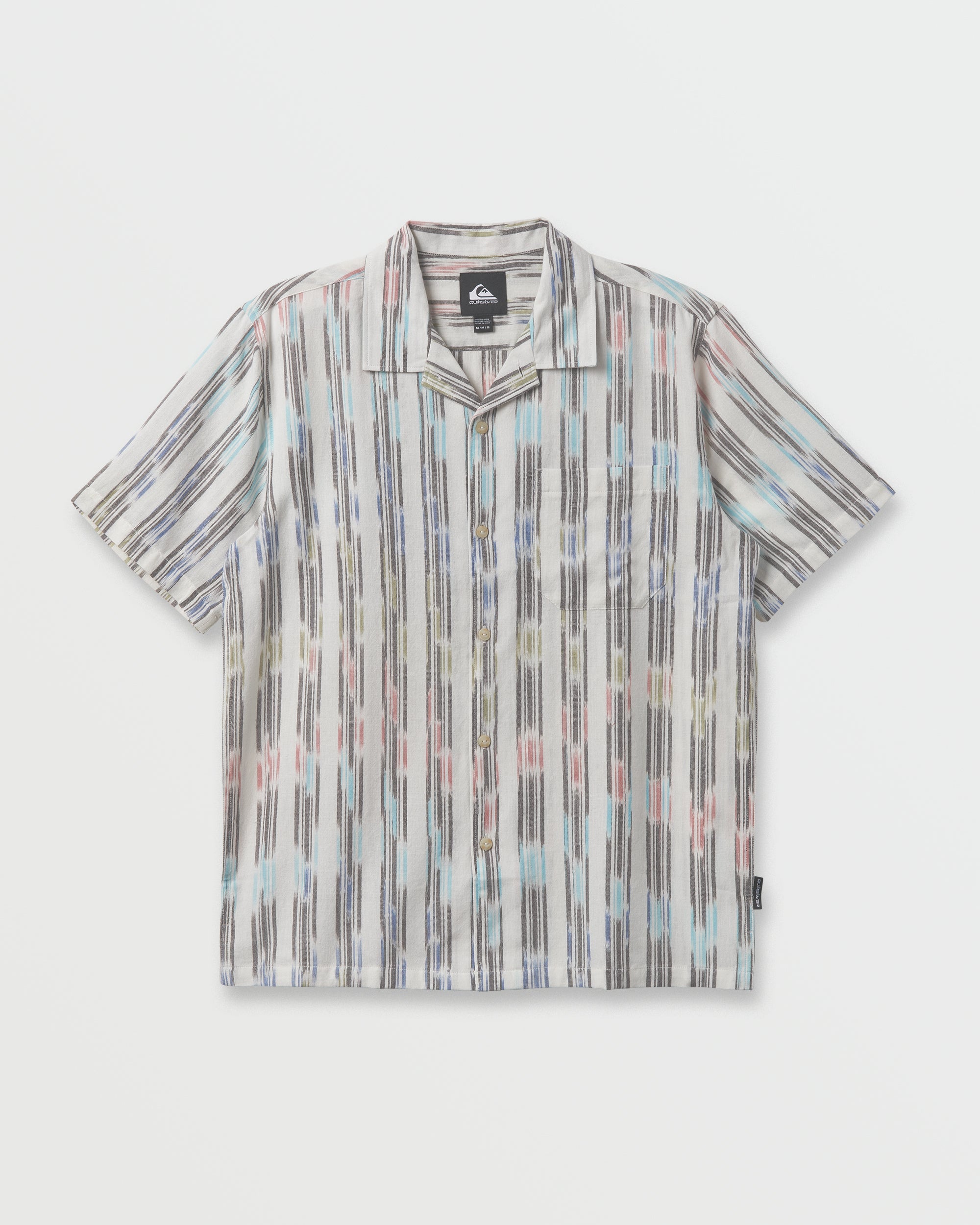 Space Dye Casual Short Sleeve Shirt - Off White