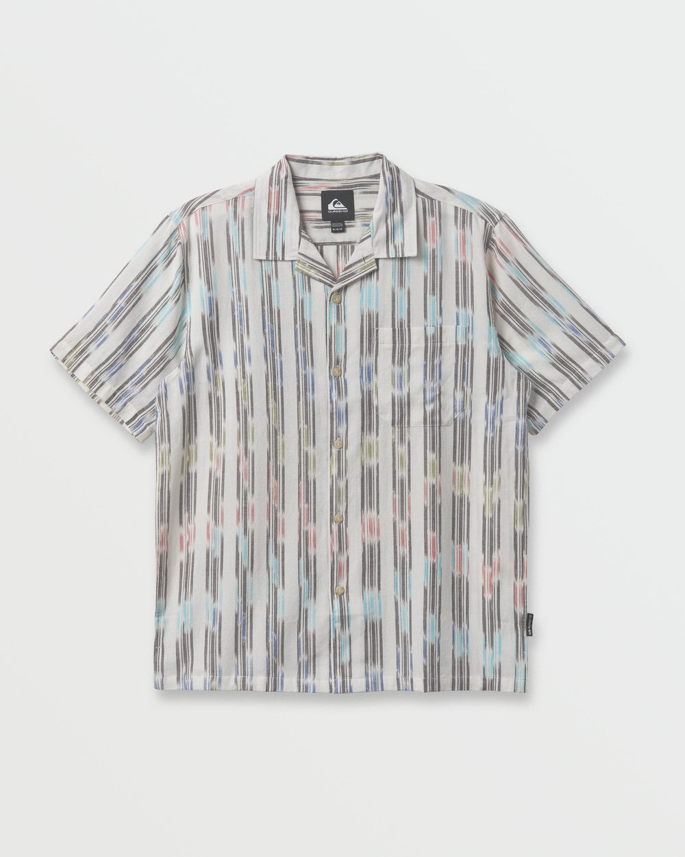 Space Dye Casual Short Sleeve Shirt - Off White