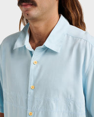 Waterman Tahiti Palms Premium Anti-Wrinkle Shirt - Sterling Blue