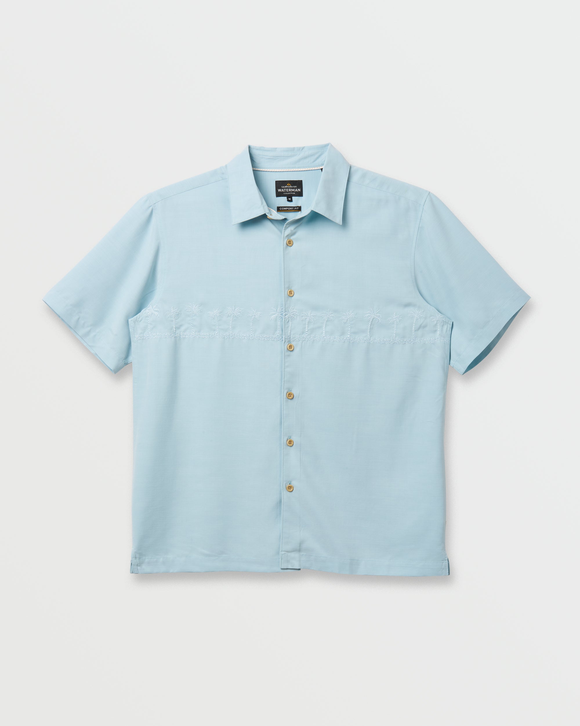 Waterman Tahiti Palms Premium Anti-Wrinkle Shirt - Sterling Blue