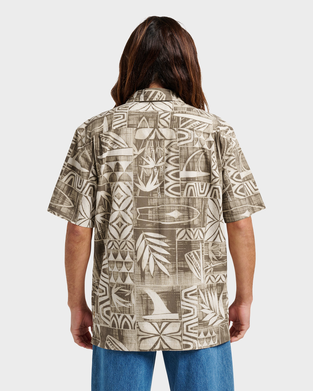 Waterman Talk Story Short Sleeve Shirt - Moonbeam