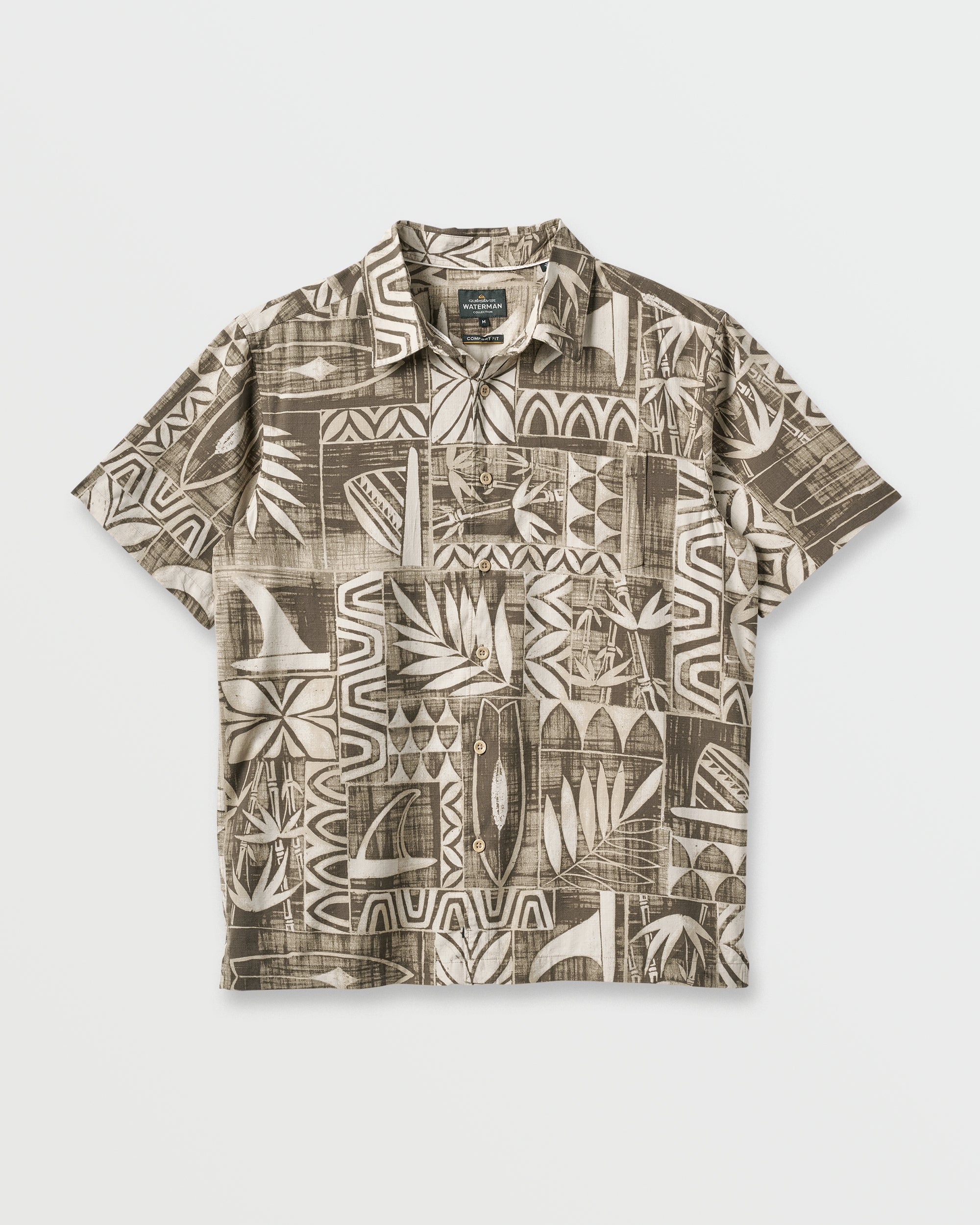 Waterman Talk Story Short Sleeve Shirt - Moonbeam