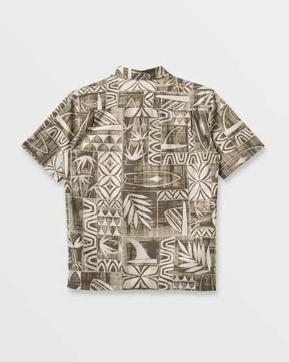 Waterman Talk Story Short Sleeve Shirt - Moonbeam