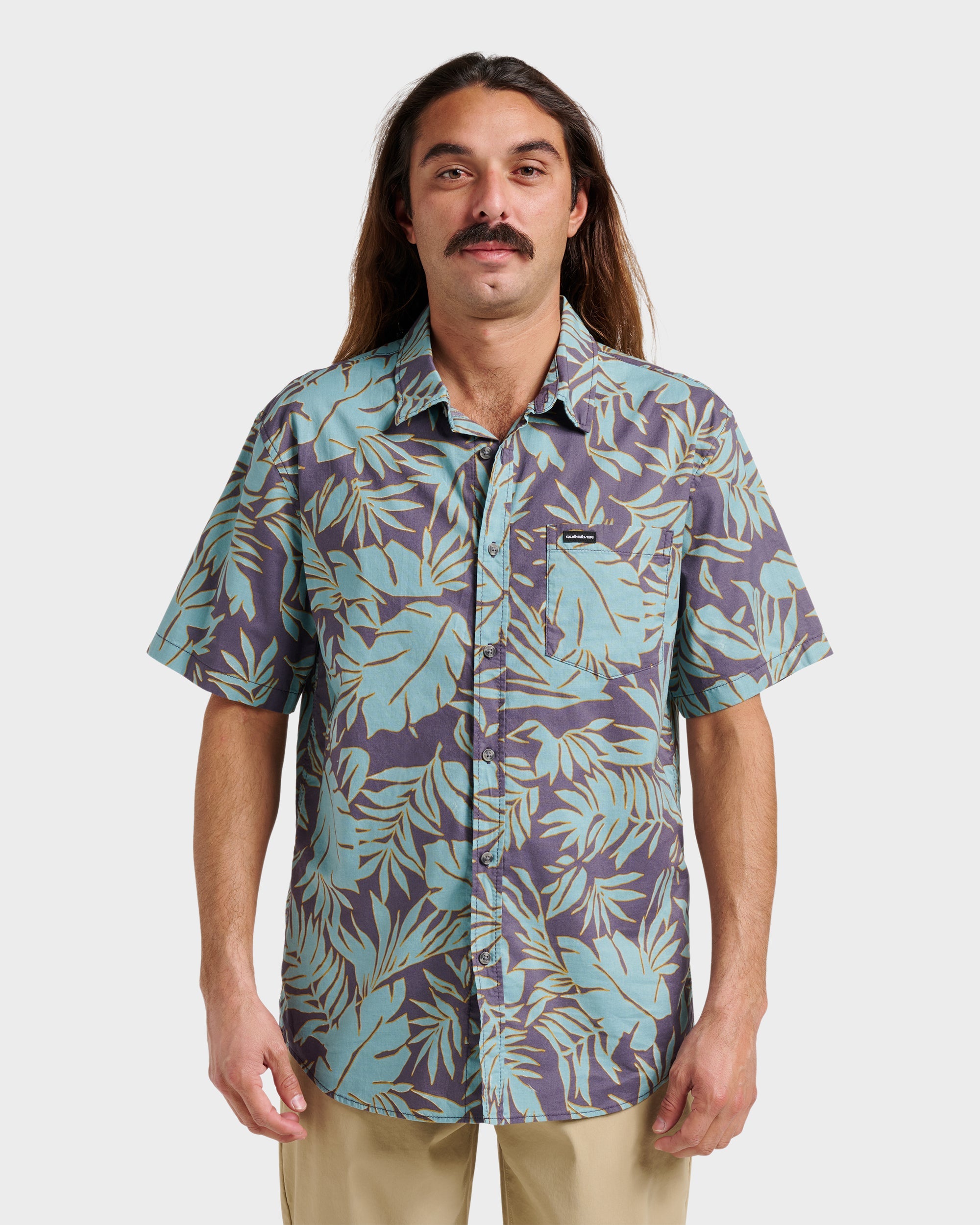 Palm Trip Classic Short Sleeve Shirt - Graystone