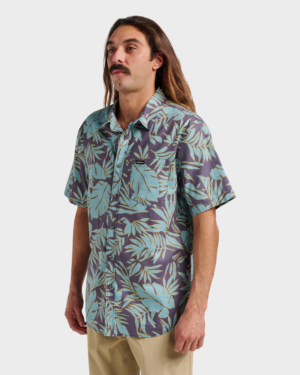 Palm Trip Classic Short Sleeve Shirt - Graystone