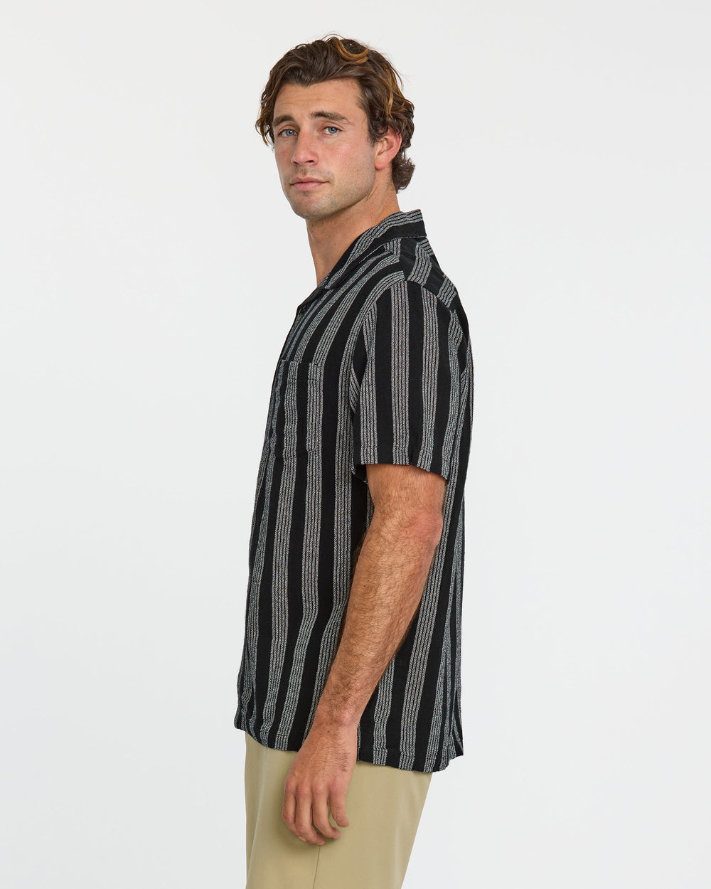 Nightfall Island Short Sleeve Shirt - Black