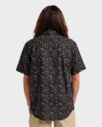 Ditsy Mini Classic Short Sleeve Shirt - Eclipse