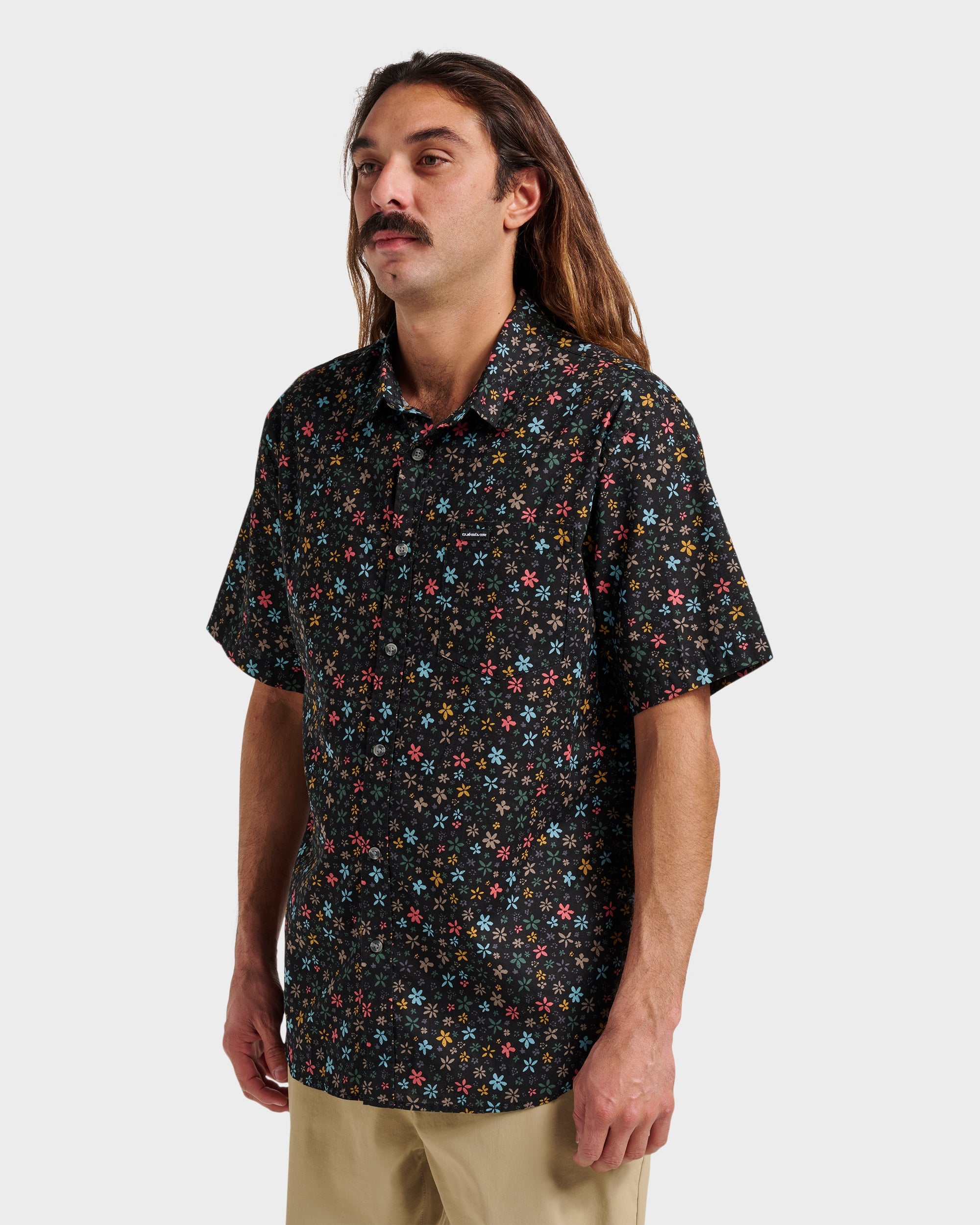 Ditsy Mini Classic Short Sleeve Shirt - Eclipse