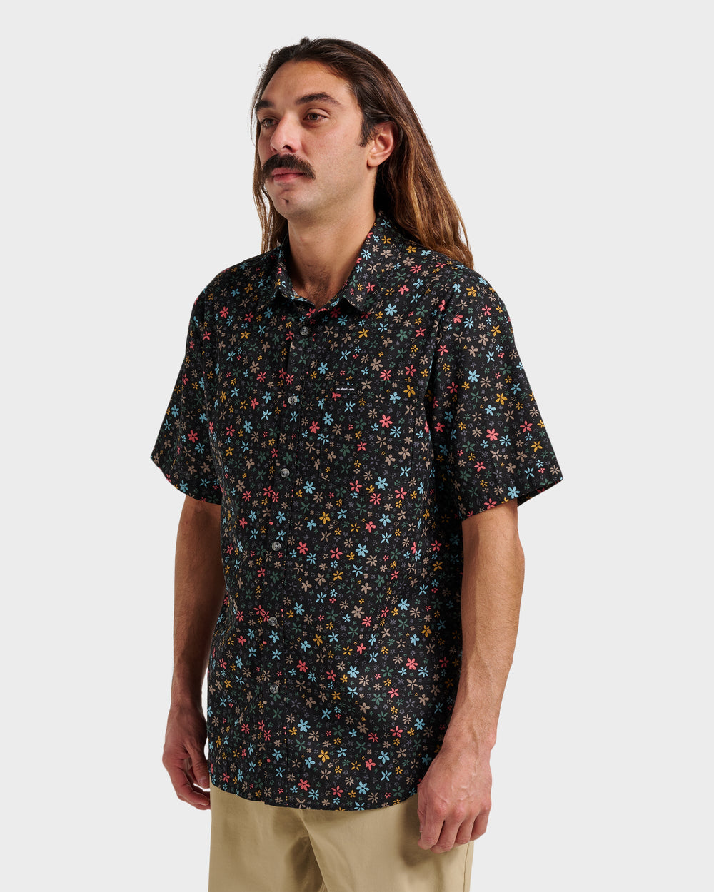 Ditsy Mini Classic Short Sleeve Shirt - Eclipse
