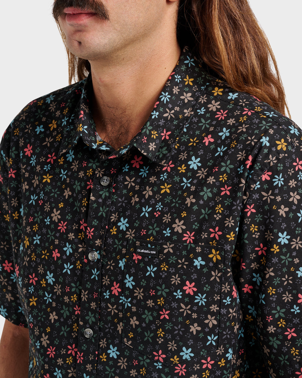 Ditsy Mini Classic Short Sleeve Shirt - Eclipse