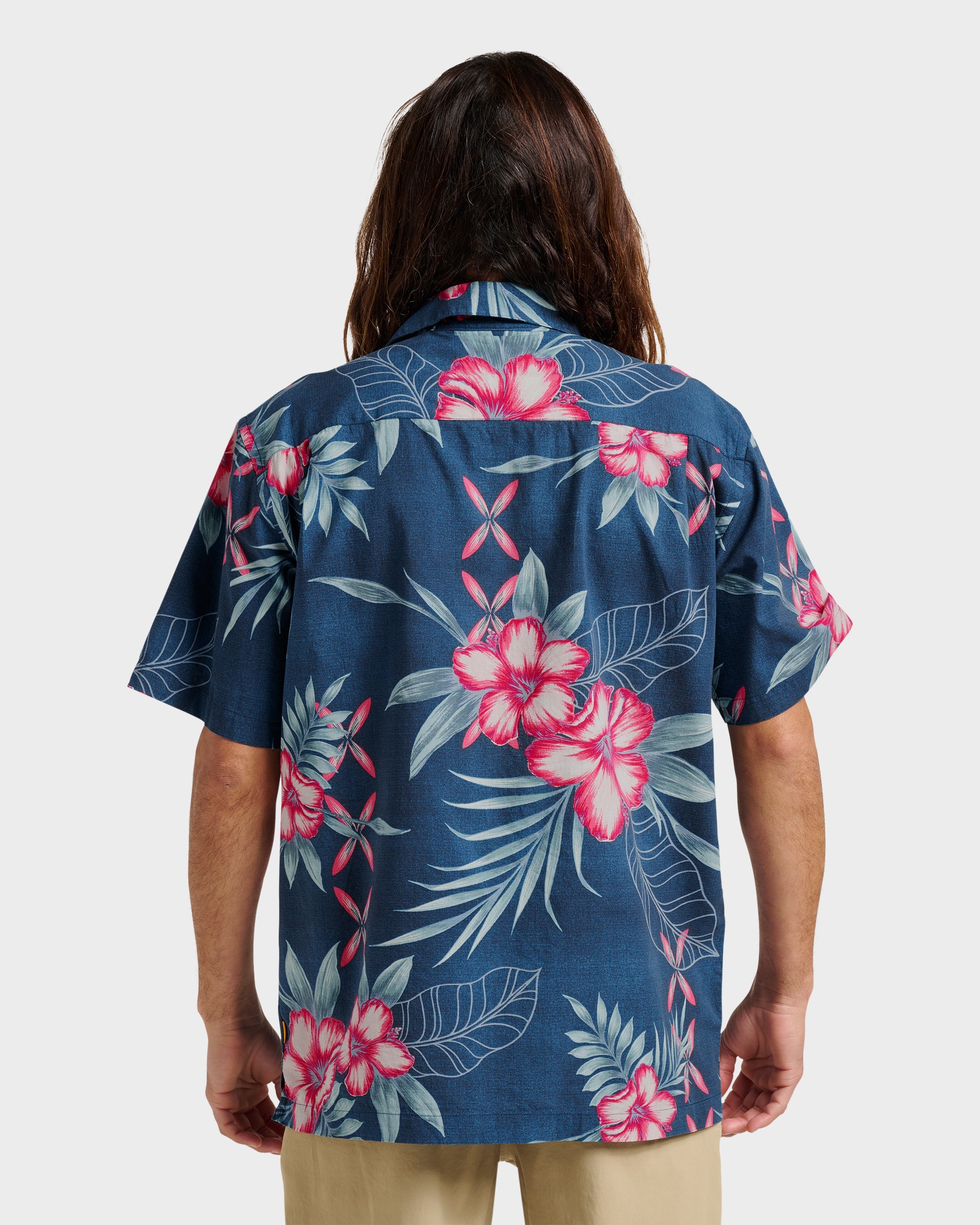 Waterman Playita Floral Shirt - Sargasso Sea