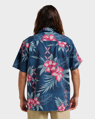Waterman Playita Floral Shirt - Sargasso Sea
