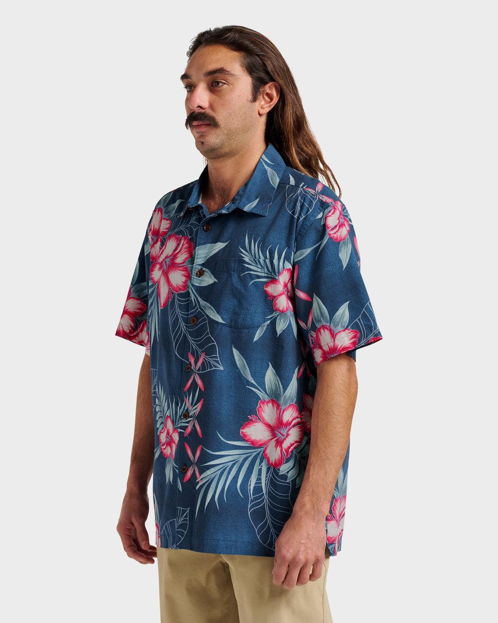 Waterman Playita Floral Shirt - Sargasso Sea