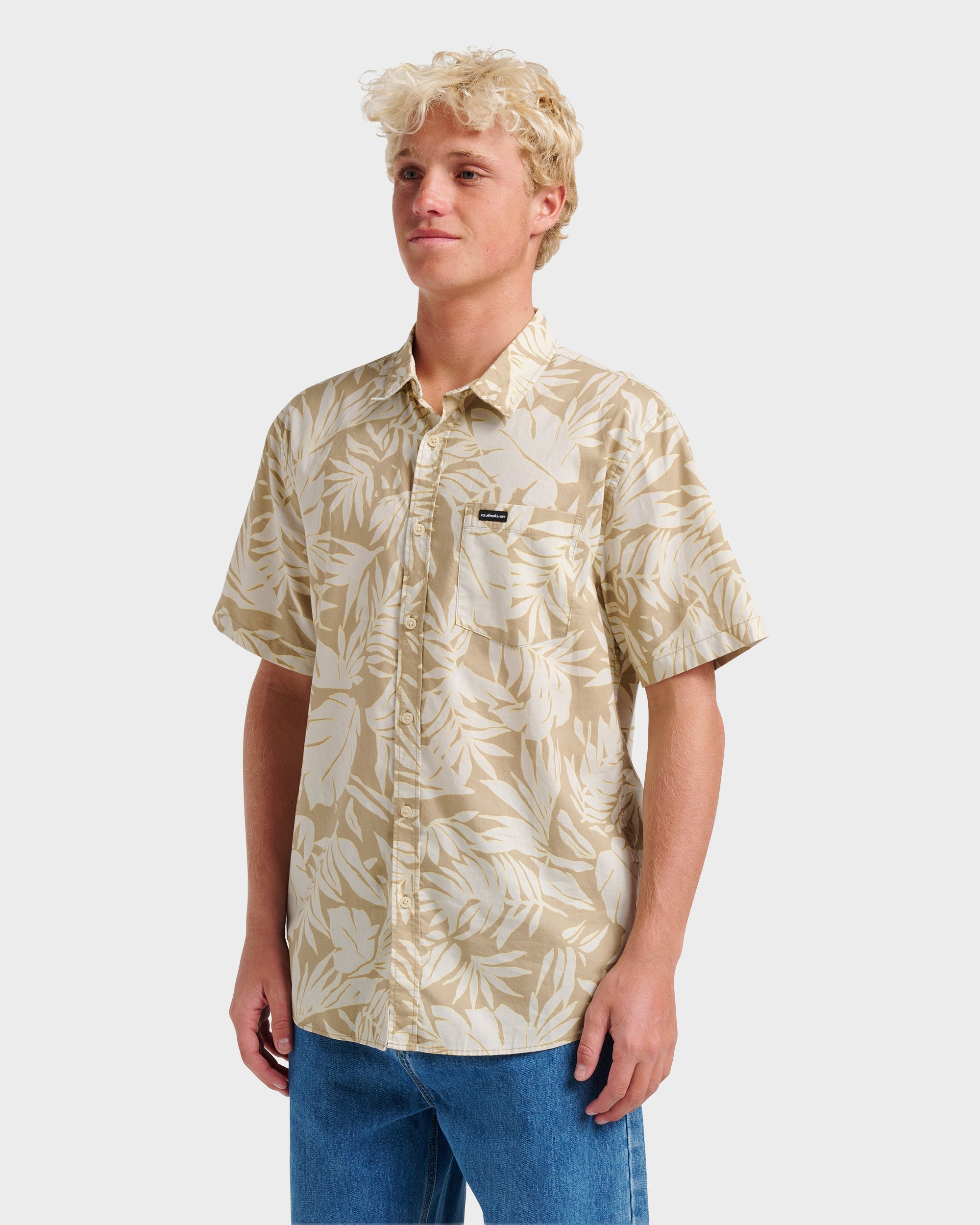 Palm Trip Classic Short Sleeve Shirt - Twill