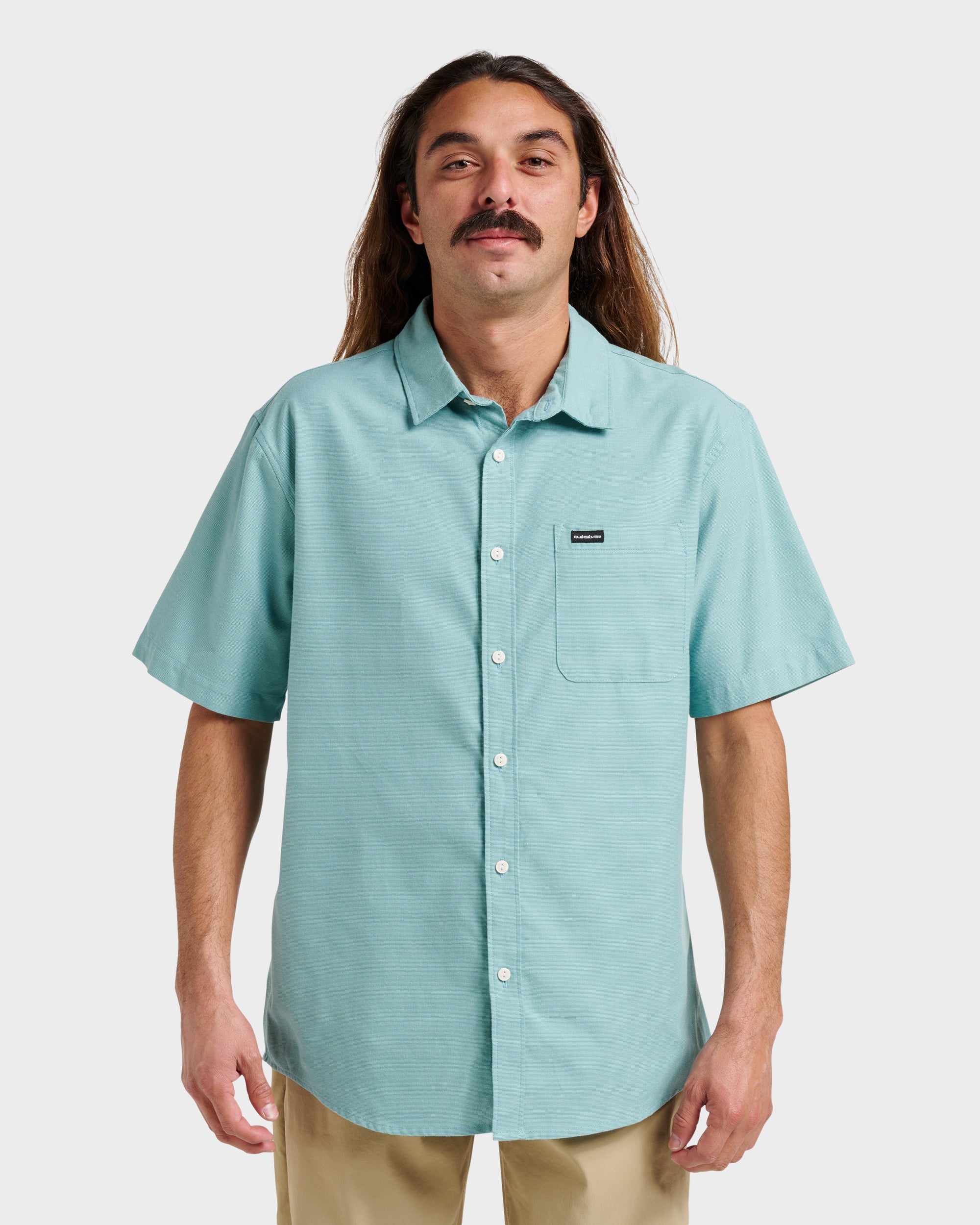 Shoreline Classic Short Sleeve Shirt - Dusty Turquoise