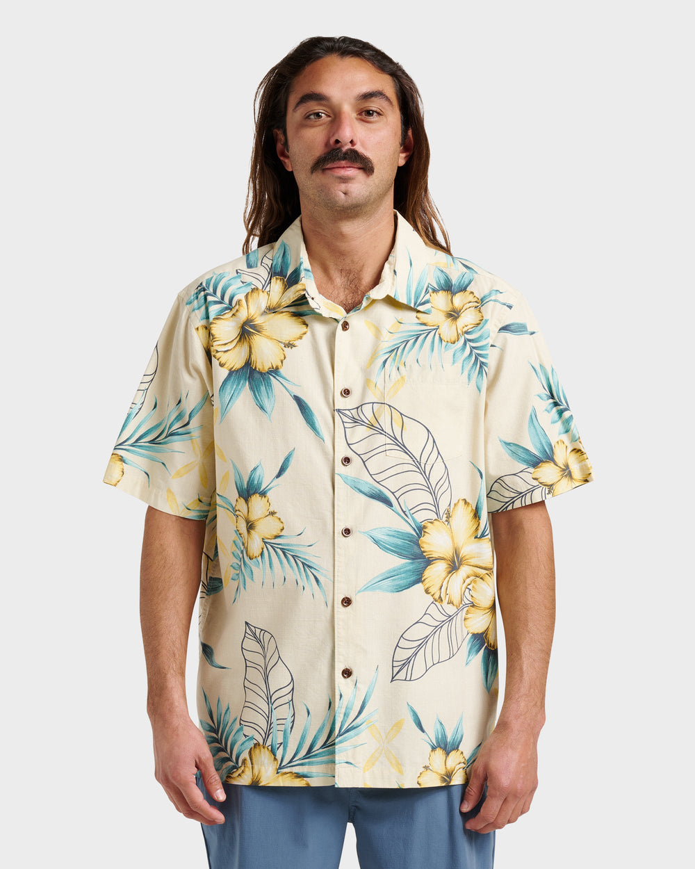 Waterman Playita Floral Shirt - Hay