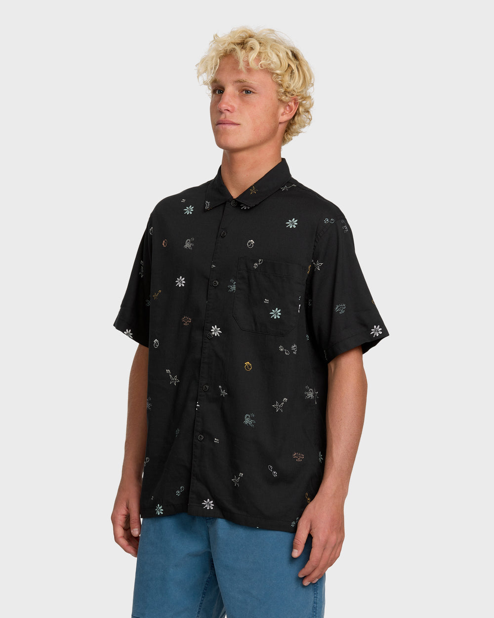 Beach Club Classic Short Sleeve Shirt - Black