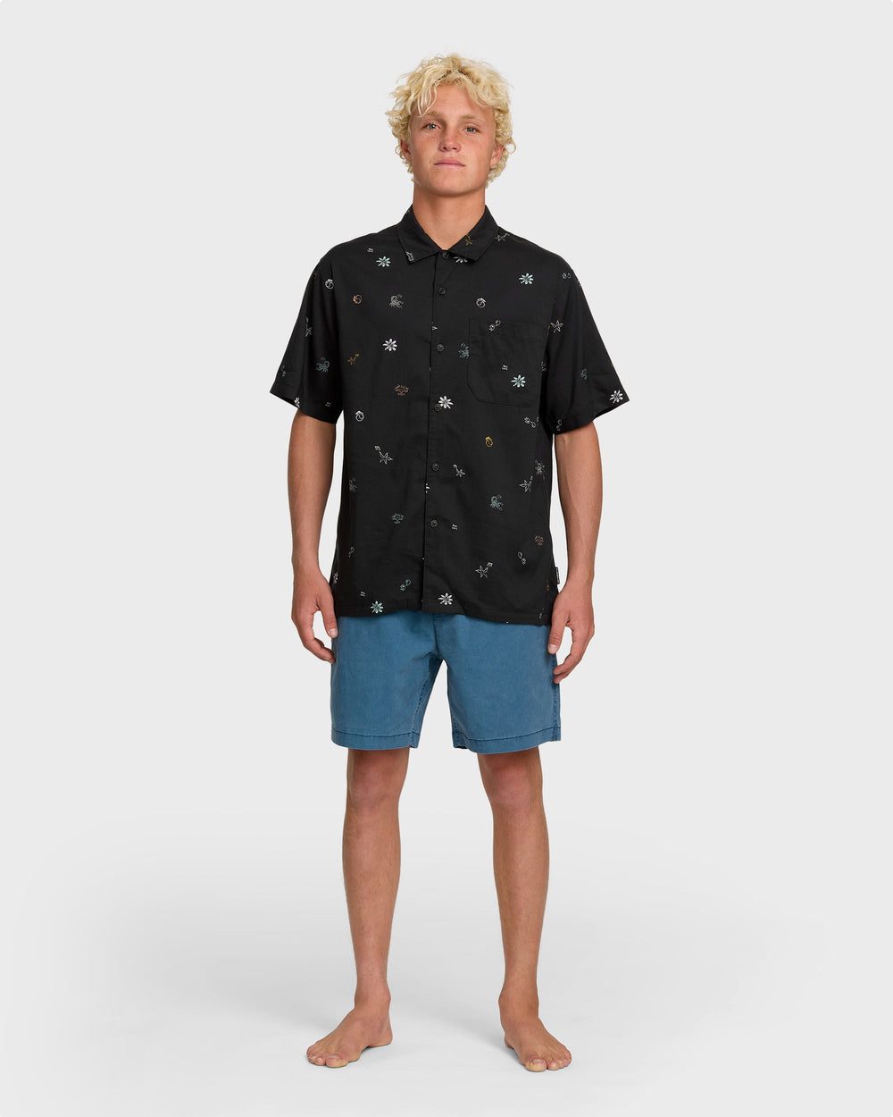 Beach Club Classic Short Sleeve Shirt - Black