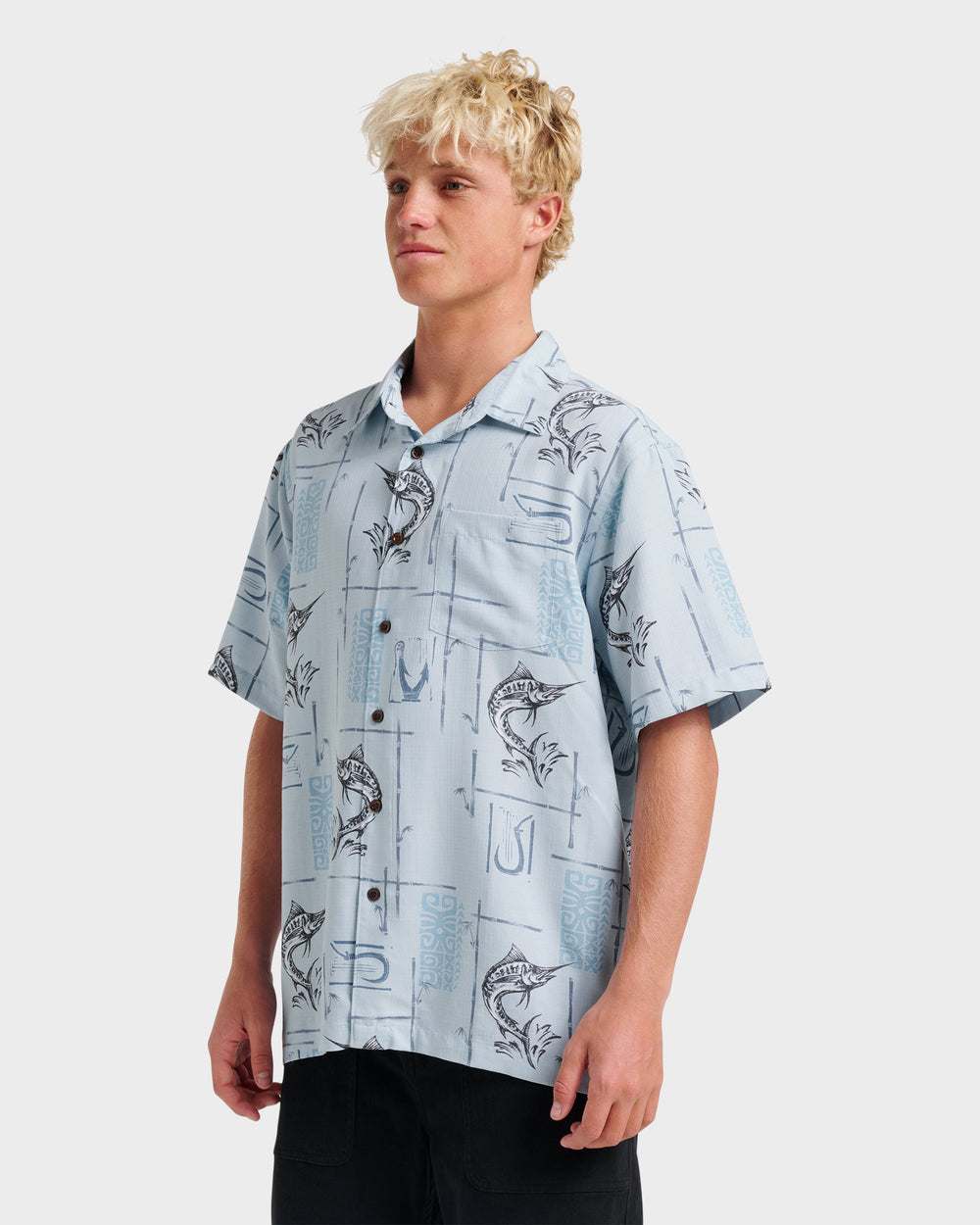 Waterman Big Day Short Sleeve Shirt - Ashley Blue