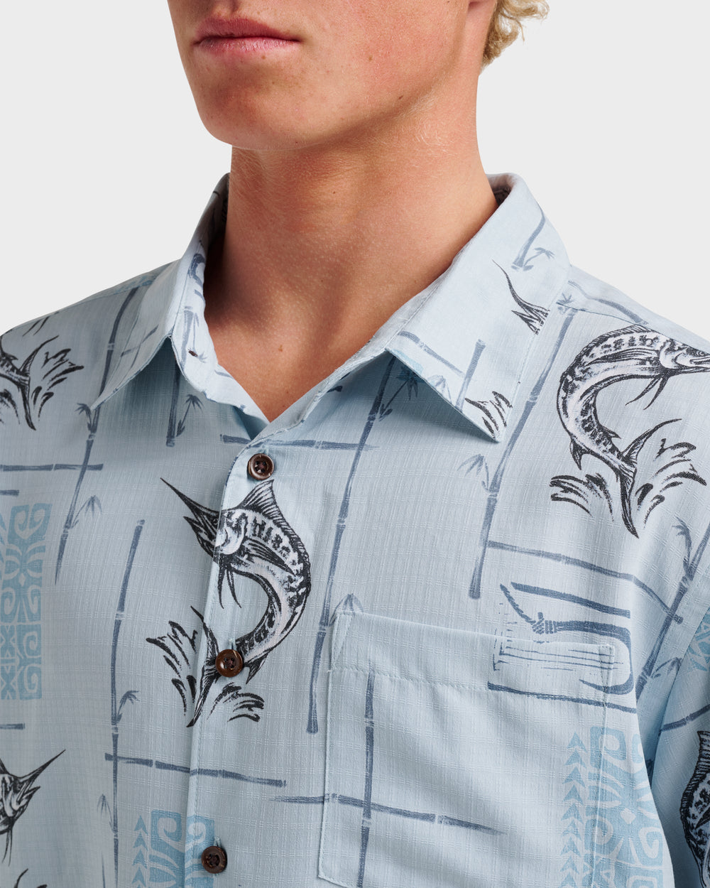 Waterman Big Day Short Sleeve Shirt - Ashley Blue
