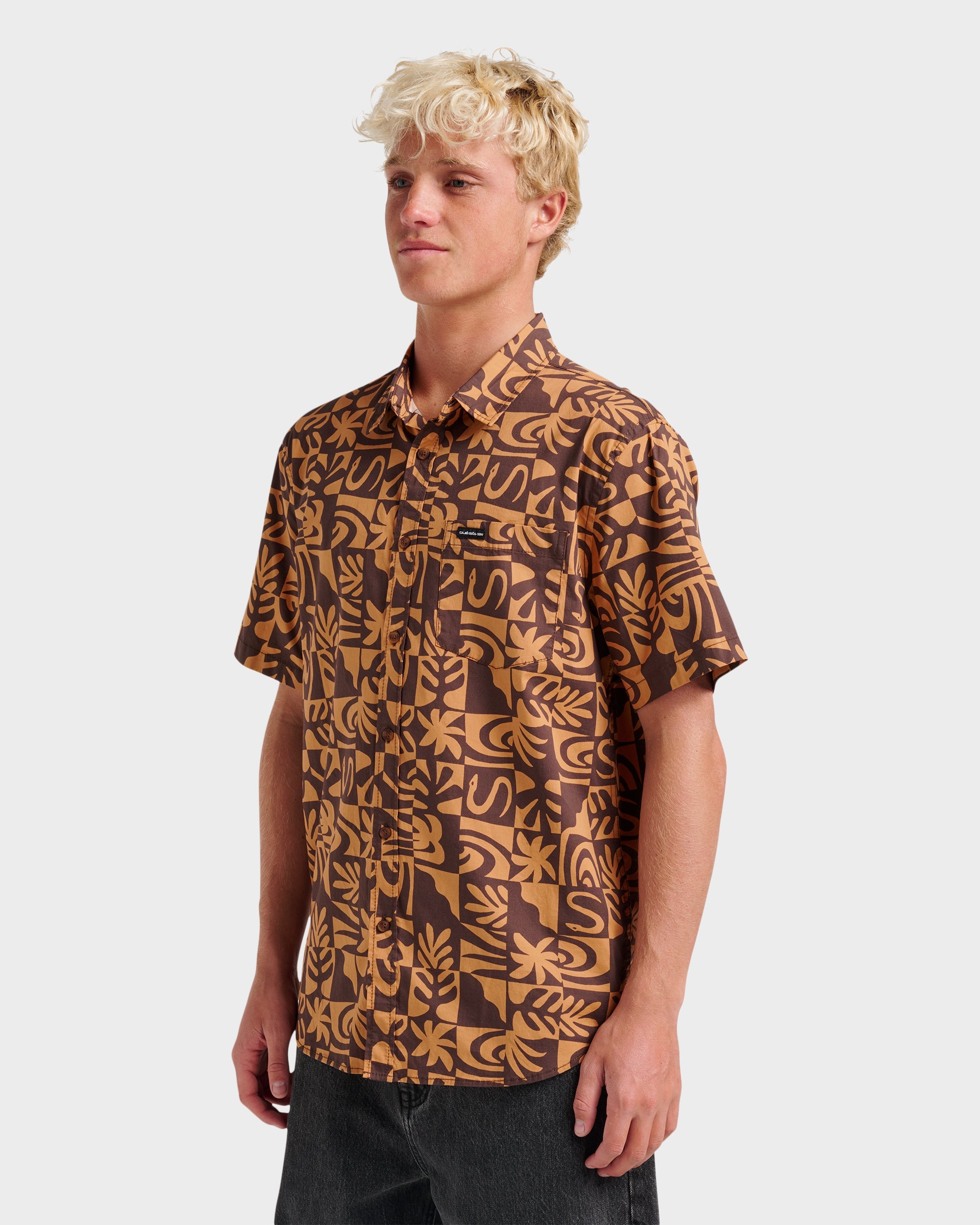 Terra Classic Stretch Short Sleeve Shirt - Chocolate