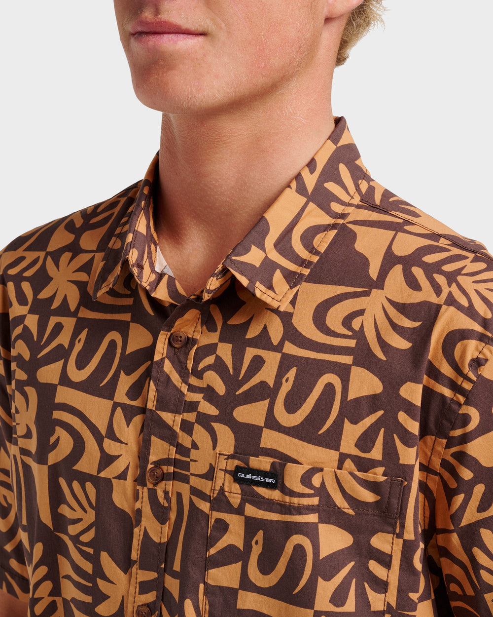 Terra Classic Stretch Short Sleeve Shirt - Chocolate