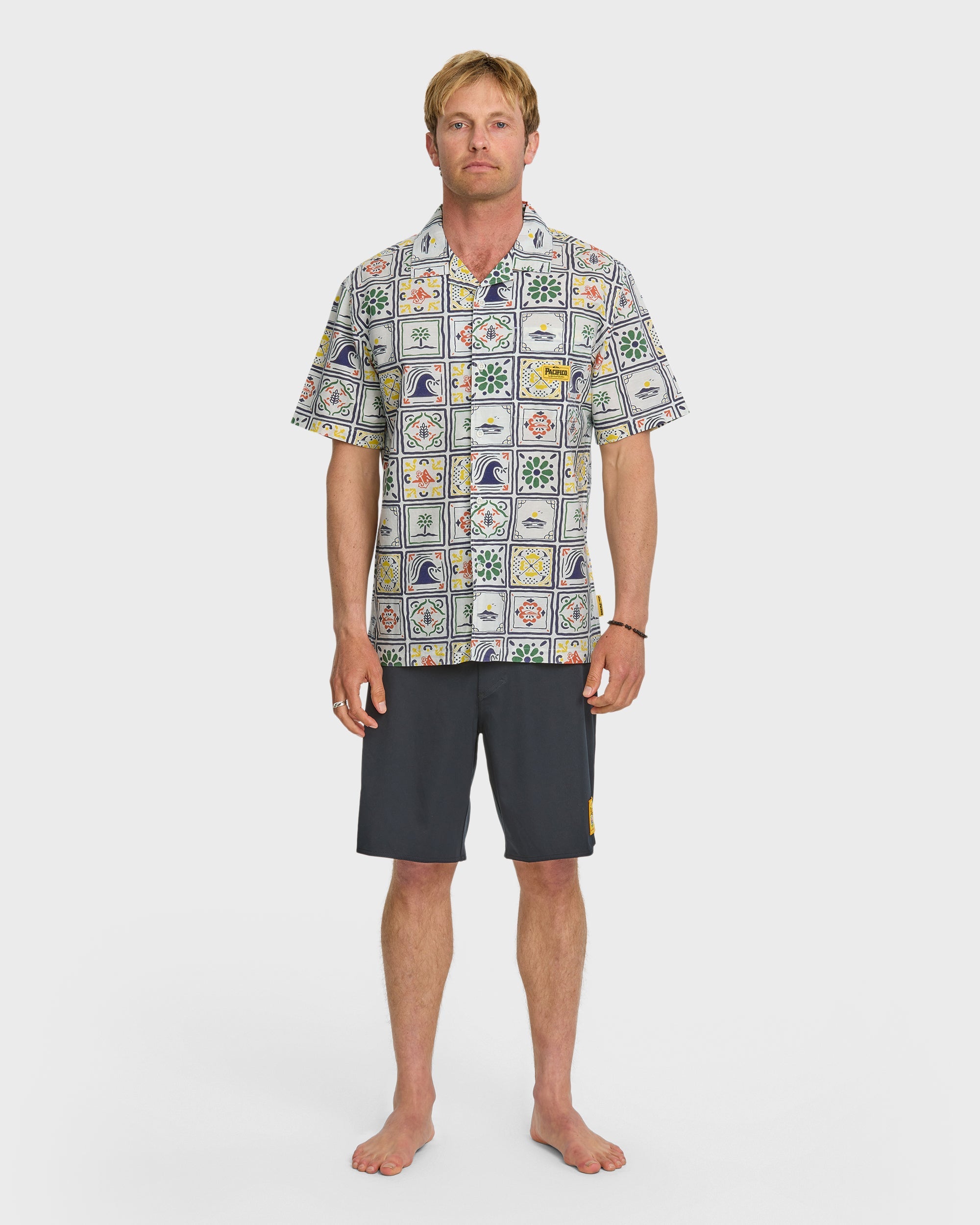 Quiksilver x Pacifico Baja Casual Short Sleeve Shirt - Off White