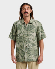 Waterman Botanical Short Sleeve Shirt - Dark Green