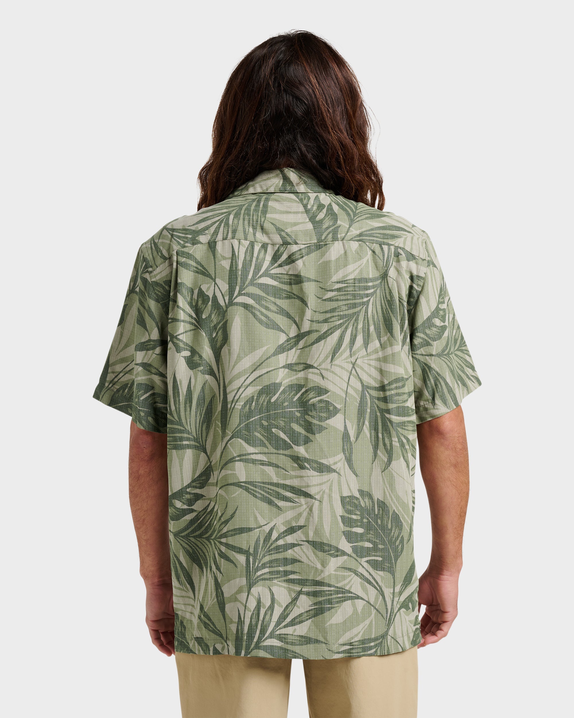 Waterman Botanical Short Sleeve Shirt - Dark Green